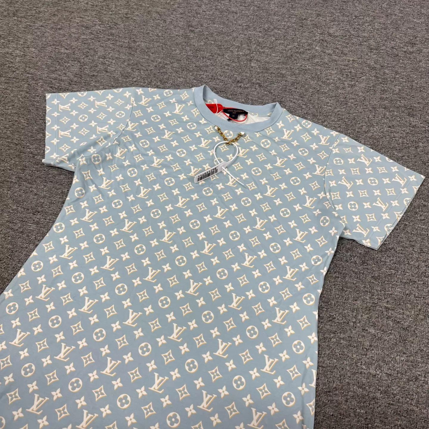 Louis Vuitton LV sky blue mono colorblock T-shirt dress 99new XL Size XL / US 12-14 / IT 48-50 - 3 Thumbnail