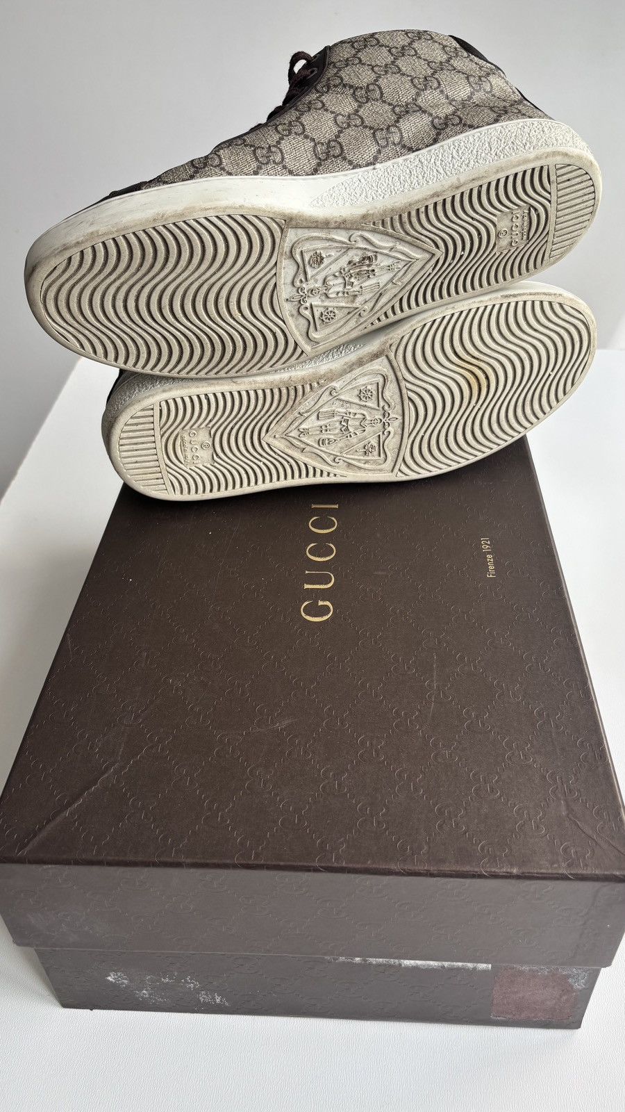 Gucci Gucci Hi Top Sneaker Mens Monogram Rare Boots Size US 7 / EU 40 - 12 Thumbnail