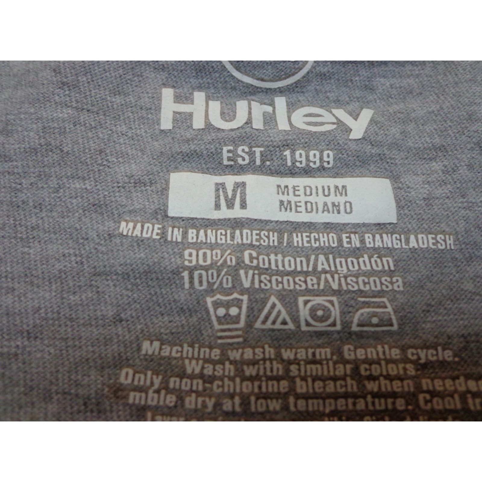 Hurley Hurley Mens Casual T-Shirt Size Medium Gray Short Sleeve Crew Neck Logo Classic 1999 Mens T-Shirt Size US M / EU 48-50 / 2 - 4 Thumbnail