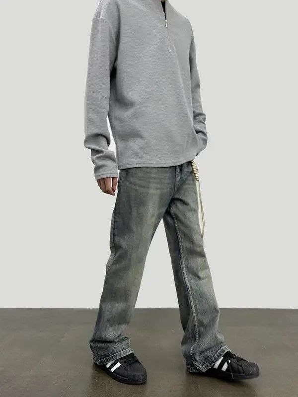 Vintage VIBE Street washed and aged micro flare vintage jeans Size US 32 / EU 48 - 4 Thumbnail