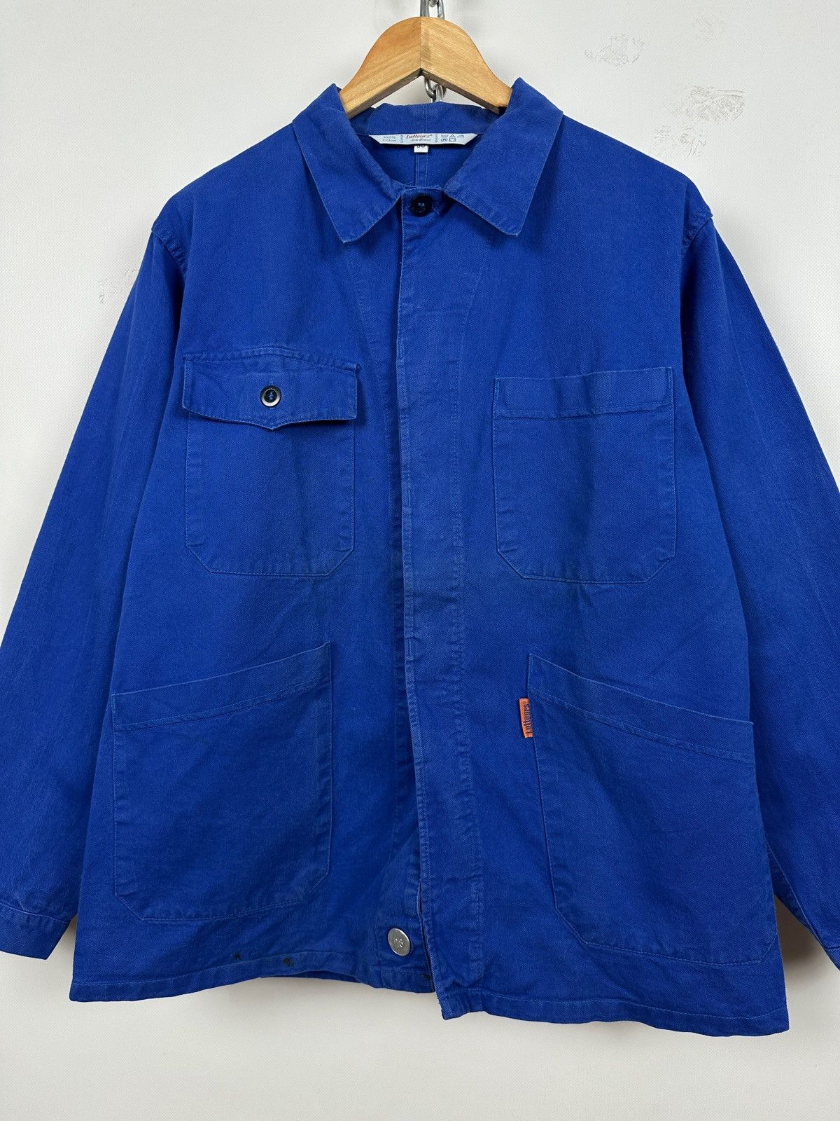 Le Laboureur 80s Vintage Lutteurs French Workwear Sanfor Chore Jacket Size US M / EU 48-50 / 2 - 2 Thumbnail