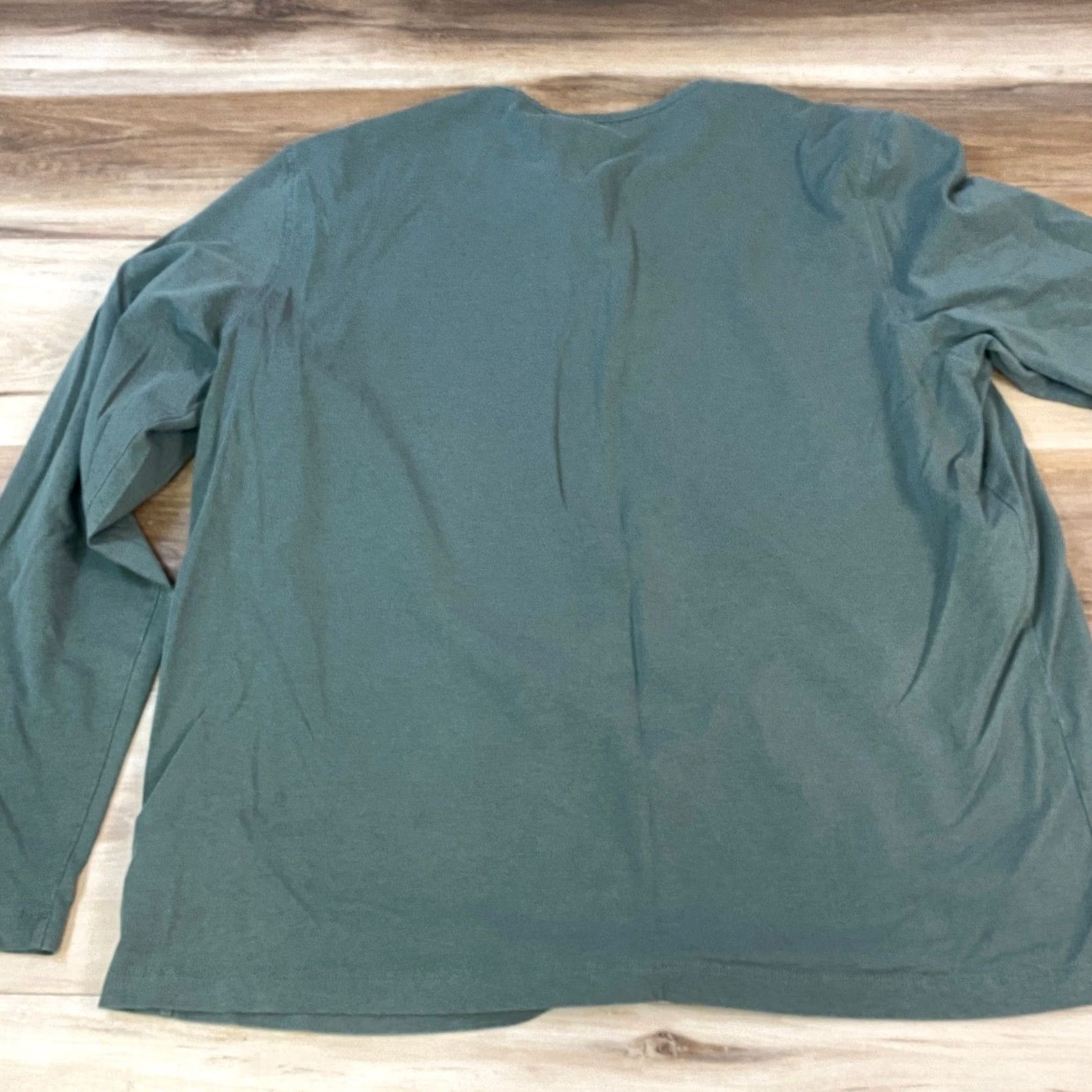 UNTUCKit UNTUCKit Henley Shirt Mens XL Olive Green Cotton Tencel Stretch Buttoned Placket Long Sleeve Untucked Casual Workwear Layer Size US XL / EU 56 / 4 - 6 Thumbnail