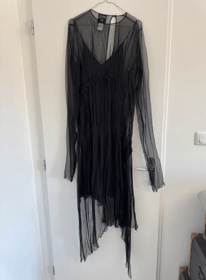 Japanese Brand × Jean Paul Gaultier Jean Paul Gaultier Dress Skirt Mesh Top Tattoo Jacket EX0113 Size L / US 10 / IT 46 - 1 Thumbnail