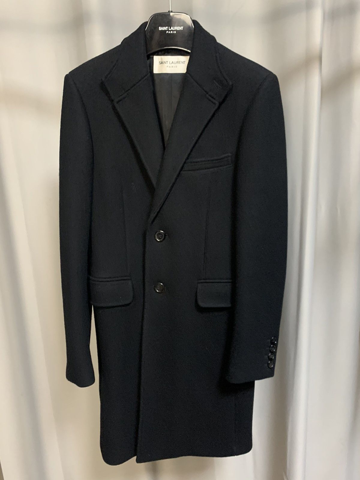Saint Laurent Paris Saint Laurent 2016FW Leather Collar chestfield coat Size US S / EU 44-46 / 1 - 1 Thumbnail
