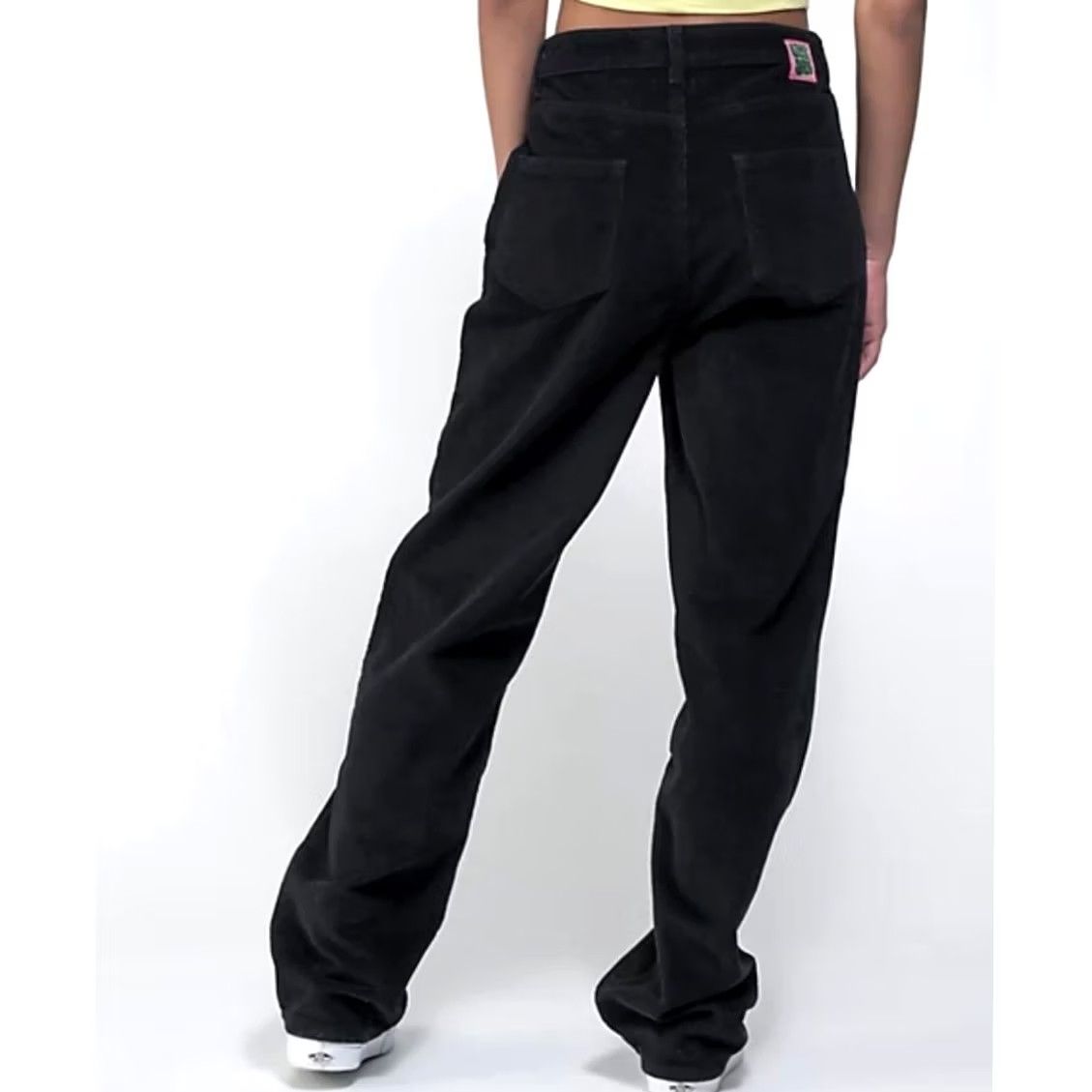 Empyre EMPYRE 90s Skater Pants Corduroy Black Cotton Sz 3 Pants Womens Baggy Slouchy Tori Juniors 90s Theme Mens Womens Girls Size 26" / US 2 / IT 38 - 6 Thumbnail