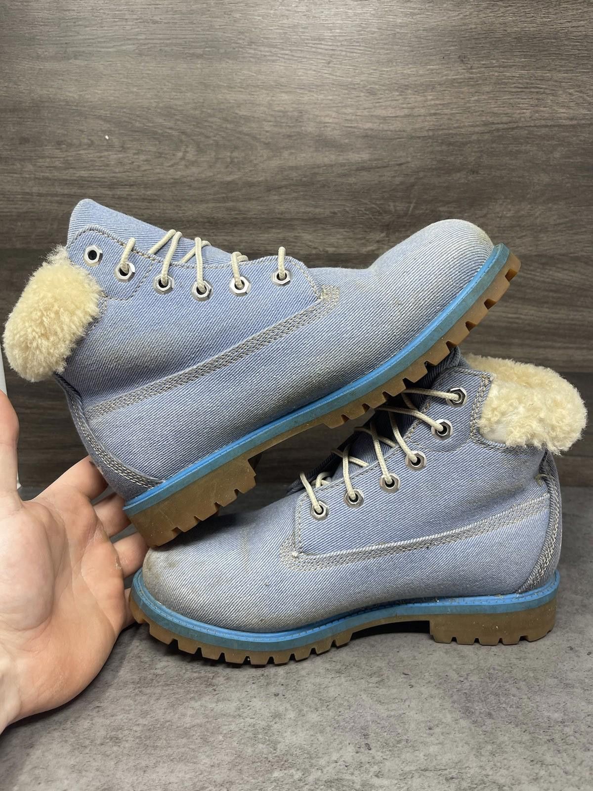 Timberland Timberland Just Don 6 Inch Boots Mens Size 7 Blue Denim Fur Size US 7 / EU 40 - 7 Thumbnail