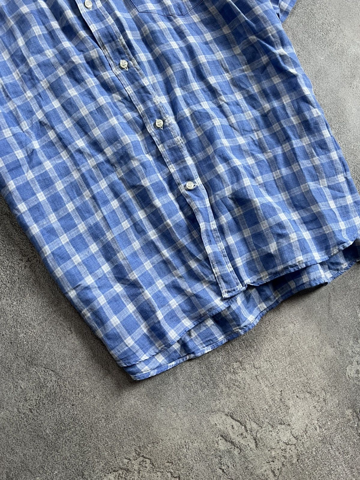 Paul & Shark Paul & Shark Yachting Linen Short Sleeve Button Shirt Plaid Size US M / EU 48-50 / 2 - 3 Thumbnail