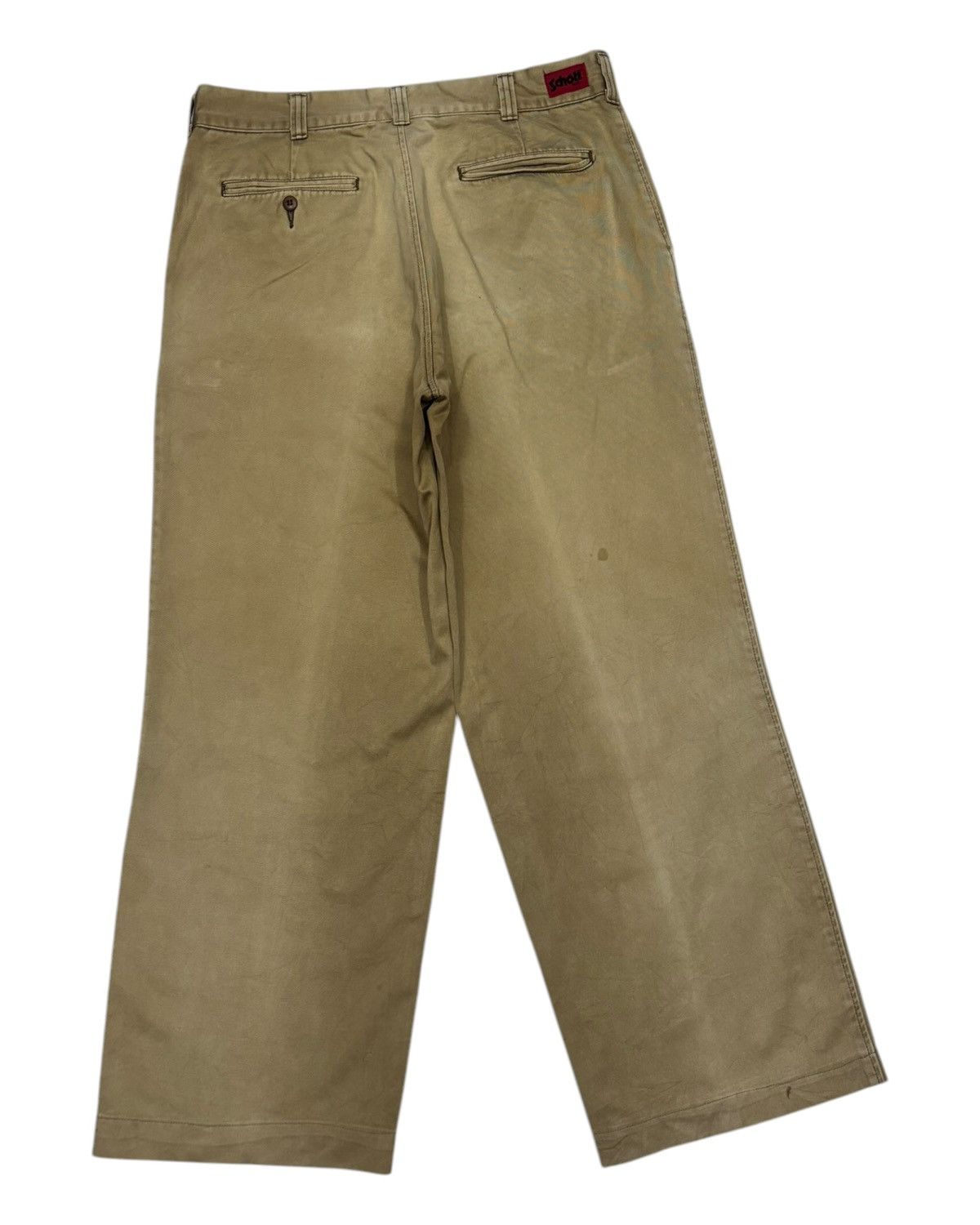 Schott Vintage SCHOTT NYC Faded Brown Baggy Trouser Pants Size US 33 - 6 Thumbnail