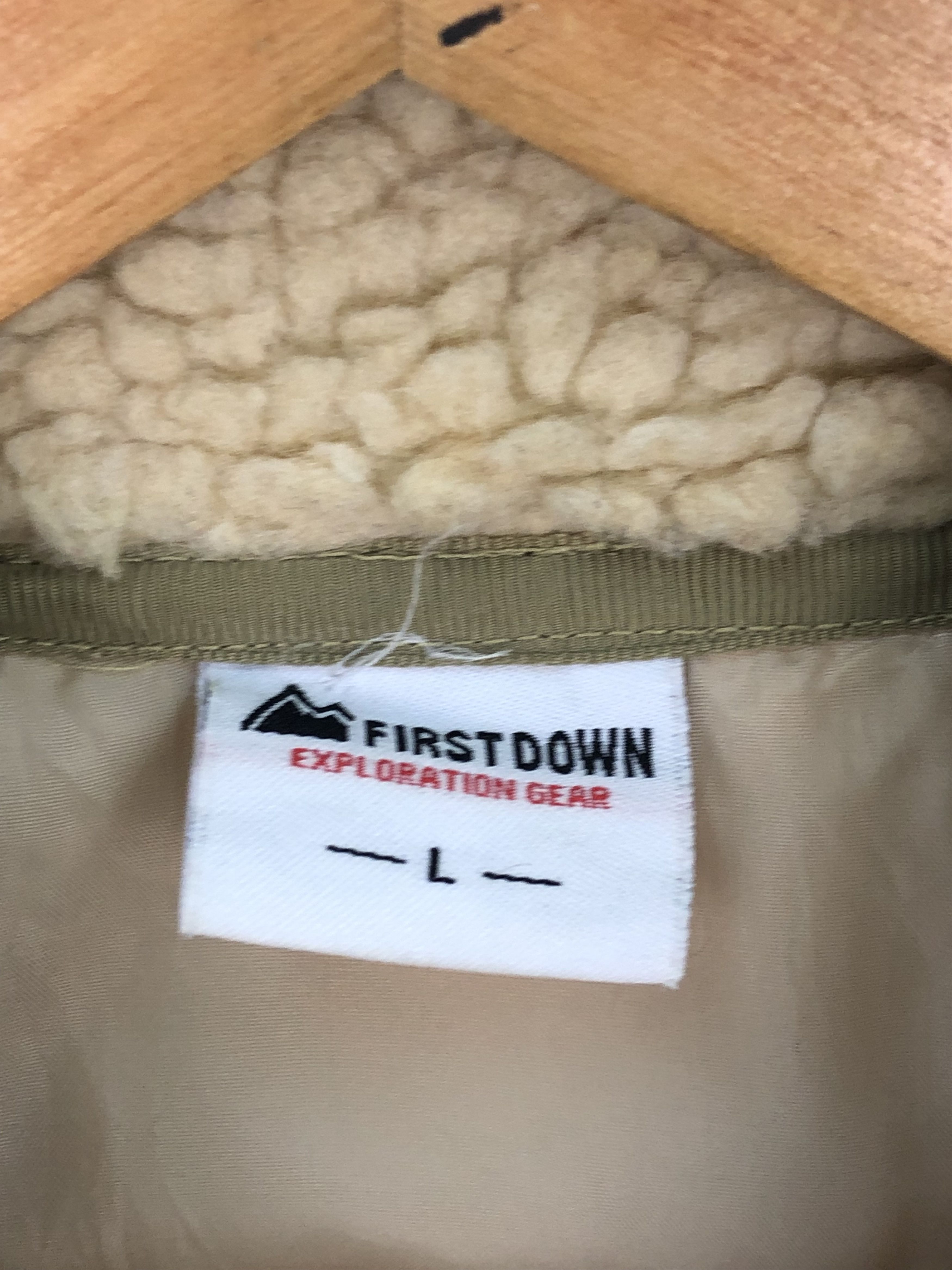 Vintage Vintage First Down Fleece Jacket J0232 Size US L / EU 52-54 / 3 - 3 Thumbnail