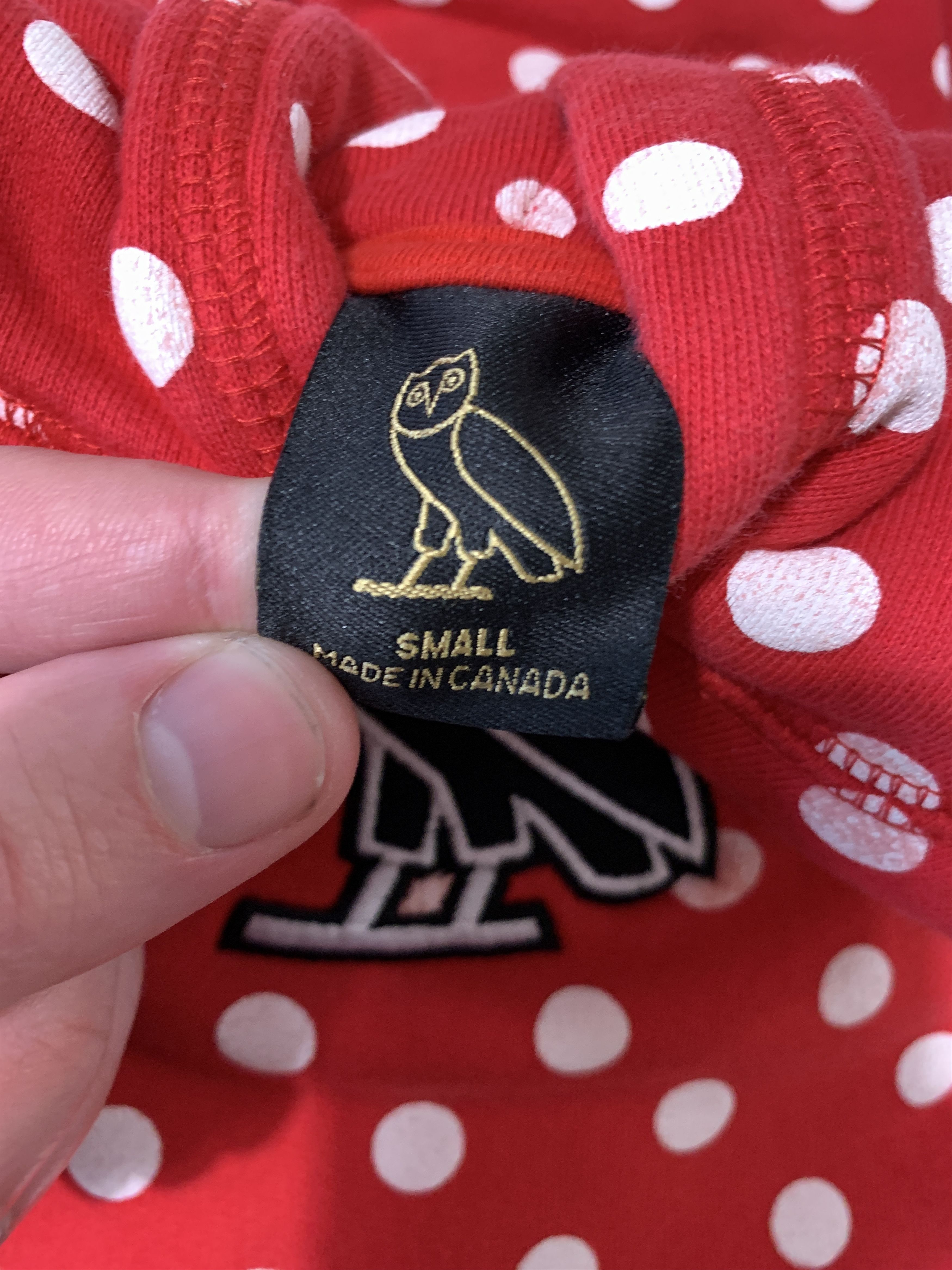 Drake OVO Red Polka Dot Classic Owl Hoodie Comme Des Garçons Size US S / EU 44-46 / 1 - 9 Thumbnail