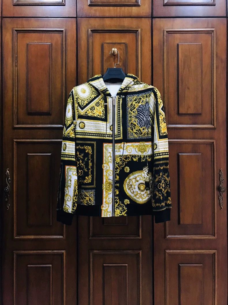 Versace Versace Printed Zip-Up Jacket - dmc Size US M / EU 48-50 / 2 - 1 Thumbnail