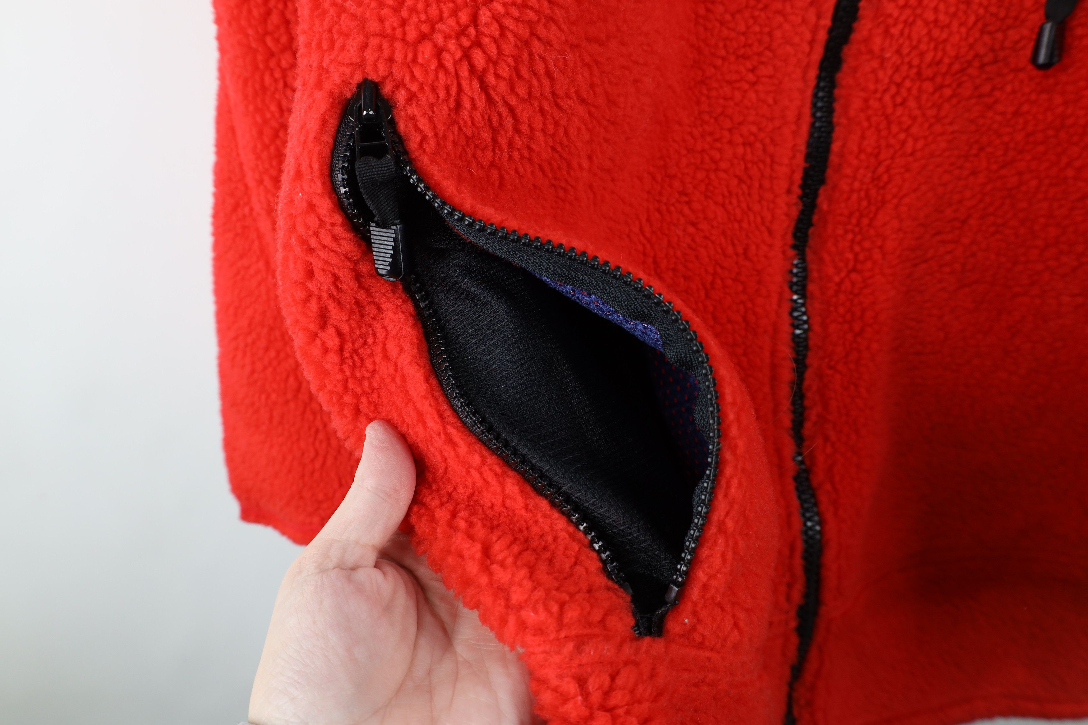 Vintage Vintage 90s Streetwear Deep Pile Fleece Zip Jacket Red Size US XXL / EU 58 / 5 - 7 Thumbnail