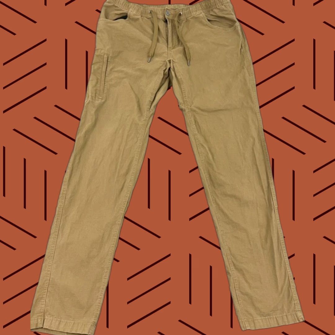 Vintage BYLT Khaki Pants Mens 2XL Slim Straight Stretch Cotton Travel Golf Brown Size US 39 - 1 Thumbnail