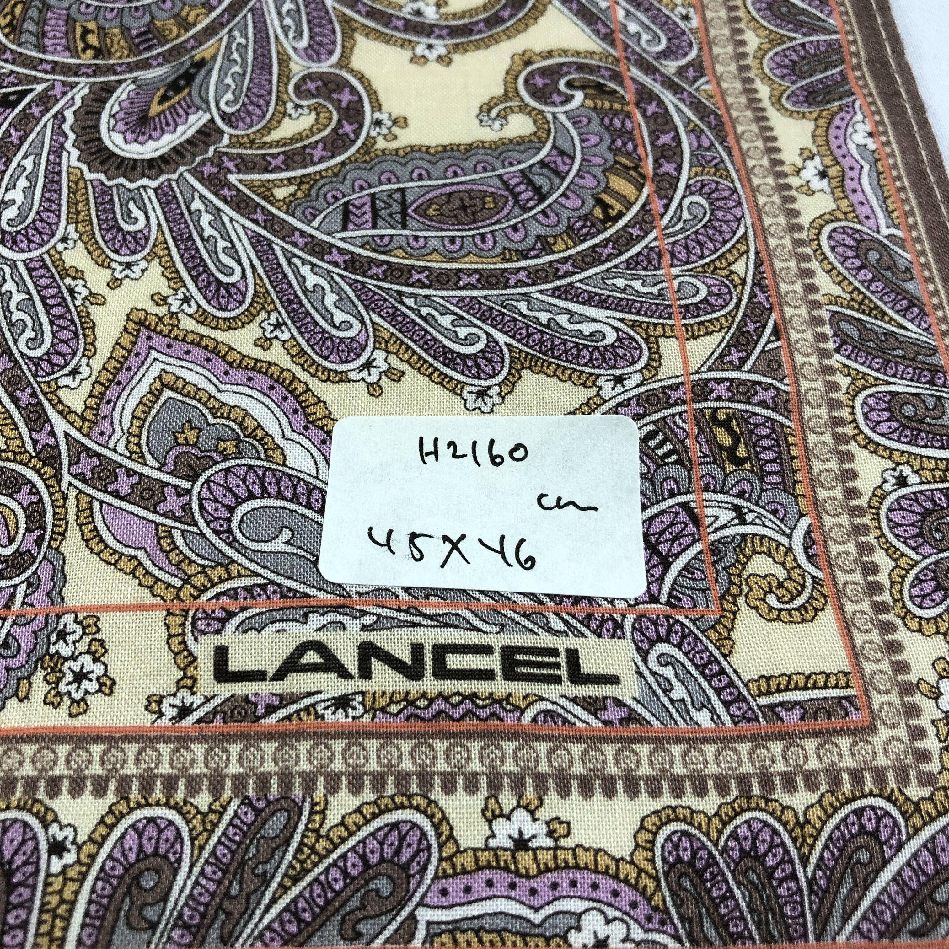 Lancel × Vintage Lancel Luxury Paisley Handkerchief Neckerchief Bandana H2160 Size ONE SIZE - 5 Thumbnail