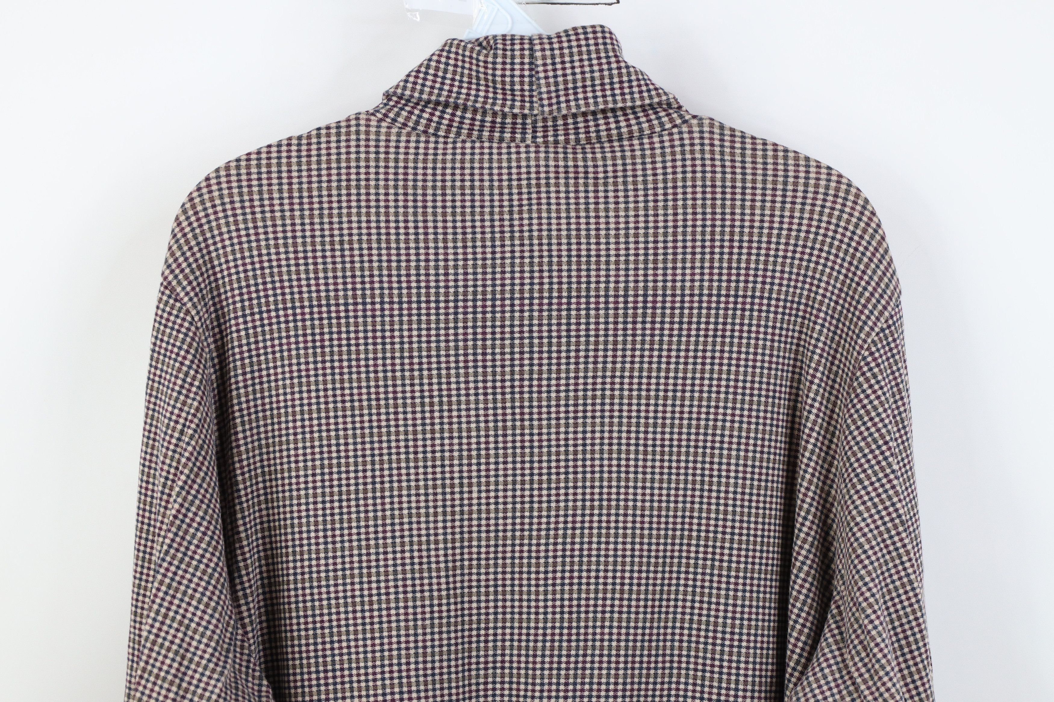 Vintage Vintage 90s Streetwear Long Sleeve Turtleneck T-Shirt Plaid Size XXL / US 16-18 / IT 52-54 - 8 Thumbnail