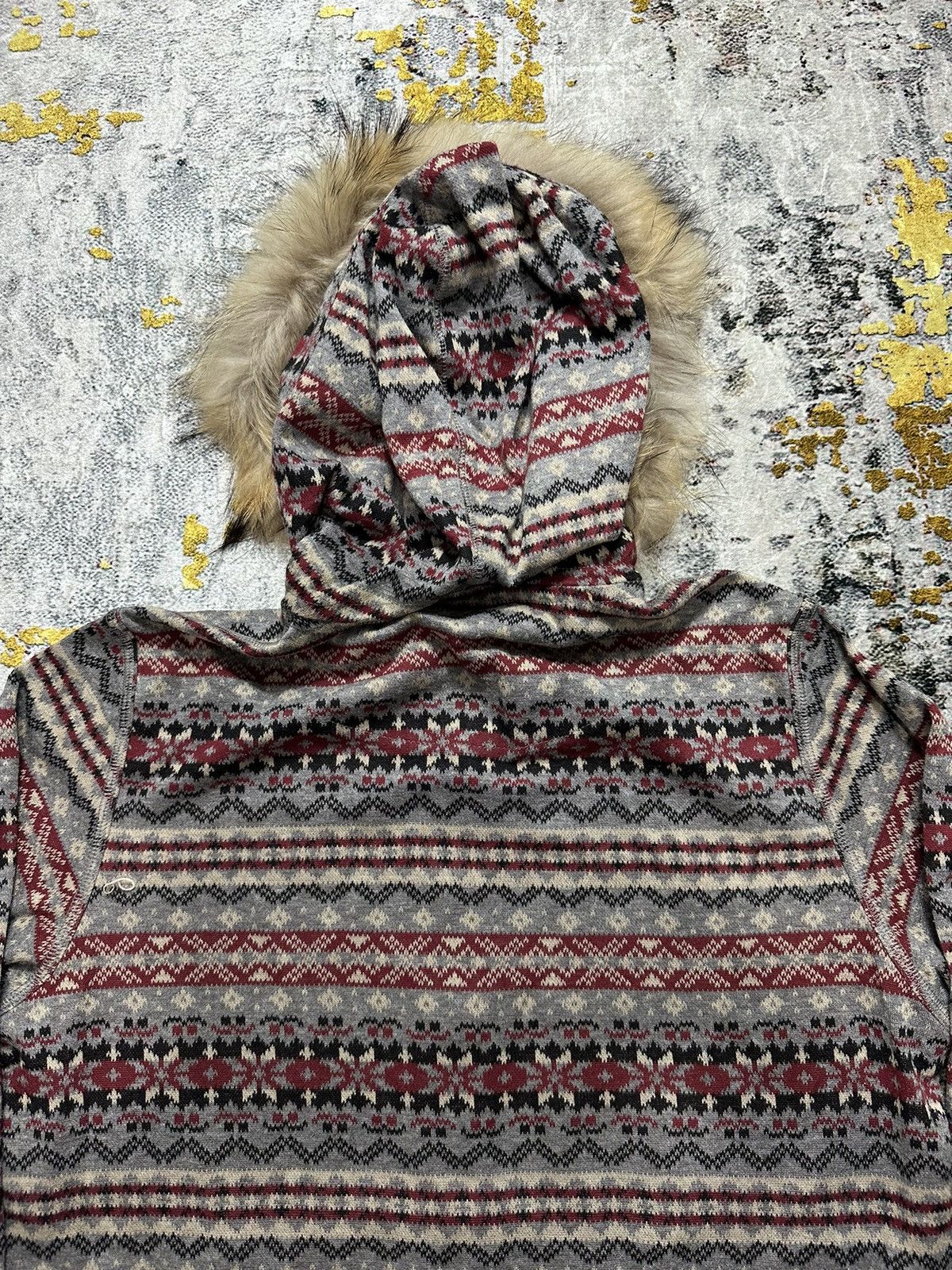 Japanese Brand JAPANESE FUR ZIP HOODIE NAVAJO IFSIXWASNINE KAPITAL STYLE Size US L / EU 52-54 / 3 - 4 Thumbnail