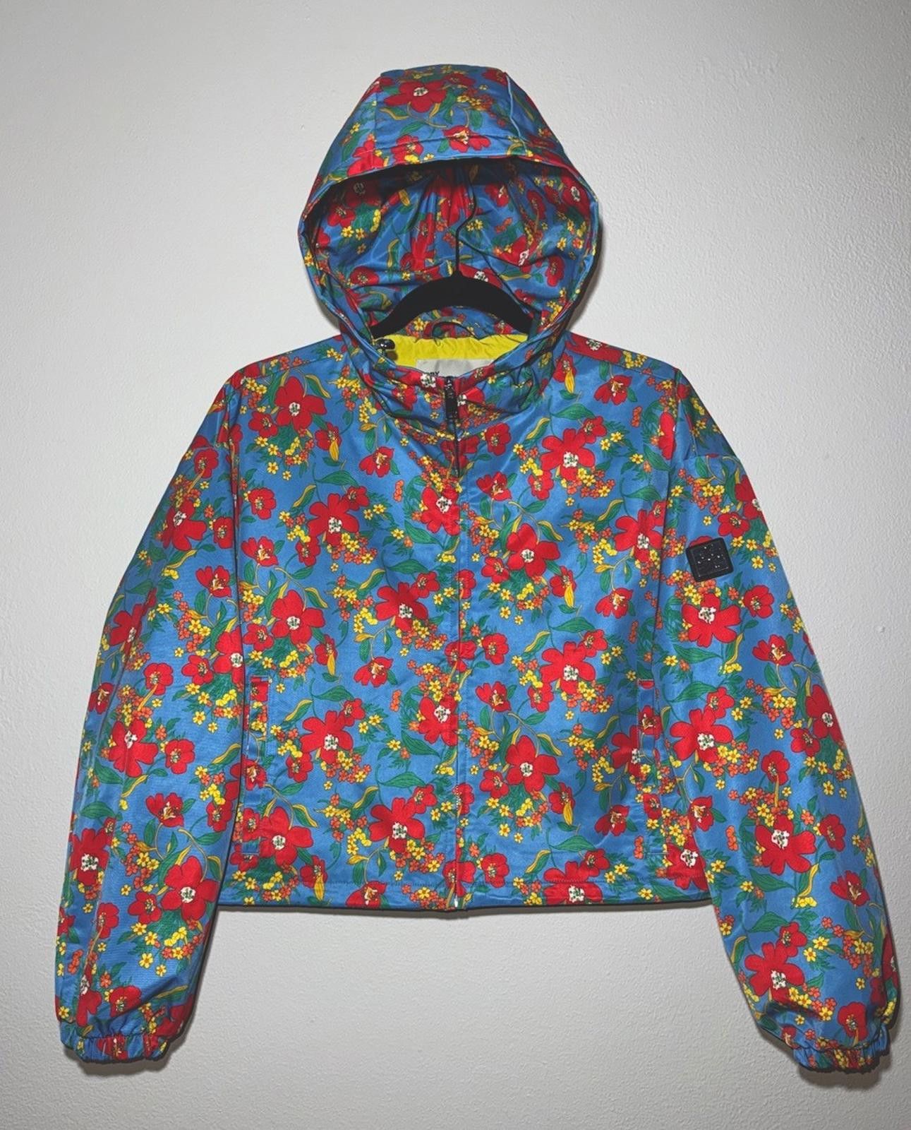 Tory Burch Tory Burch Floral Lined Hooded Jacket Zip Up Small / Medium Size S / US 4 / IT 40 - 1 Thumbnail