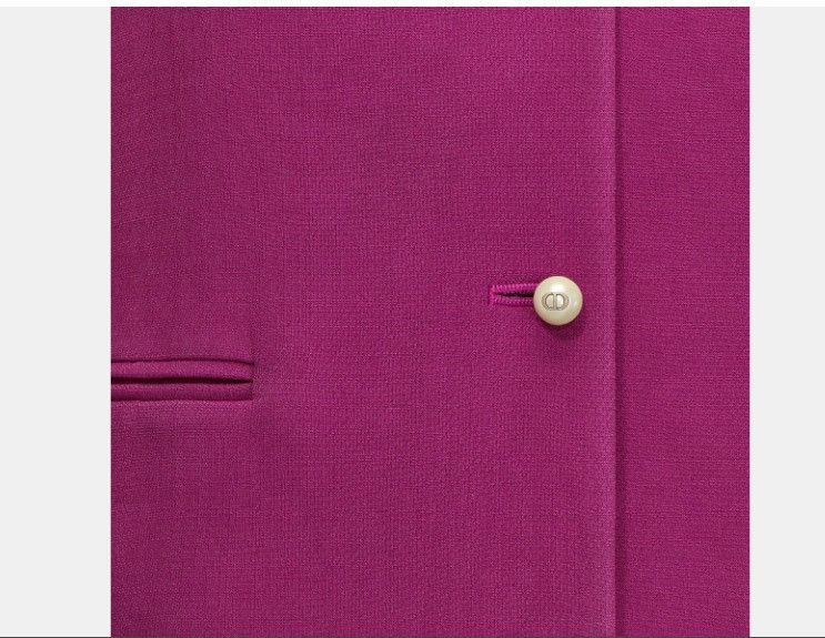 Dior o1w1db10325 414G60 Cropped Jacket in Mulberry Size S / US 4 / IT 40 - 3 Thumbnail