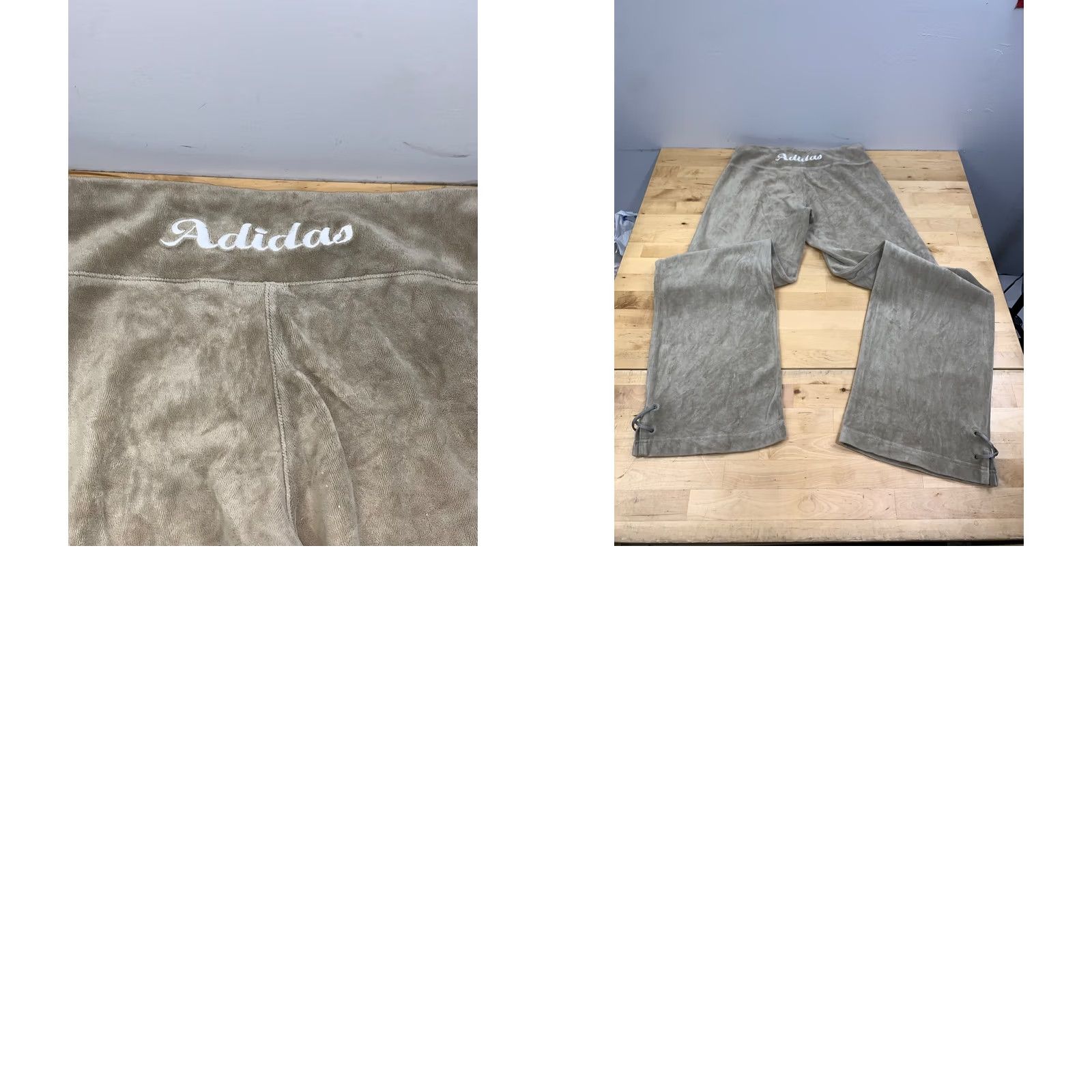 Adidas VINTAGE adidas Velour Track Pants Women S Tan Y2K Baggy 13137 Size 28" / US 6 / IT 42 - 9 Thumbnail