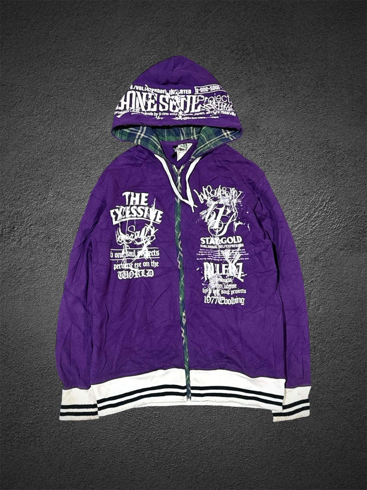 In The Attic Crazy Poem Bonesoul Purple Hoodie Japanese Styled Size US M / EU 48-50 / 2 - 1 Thumbnail