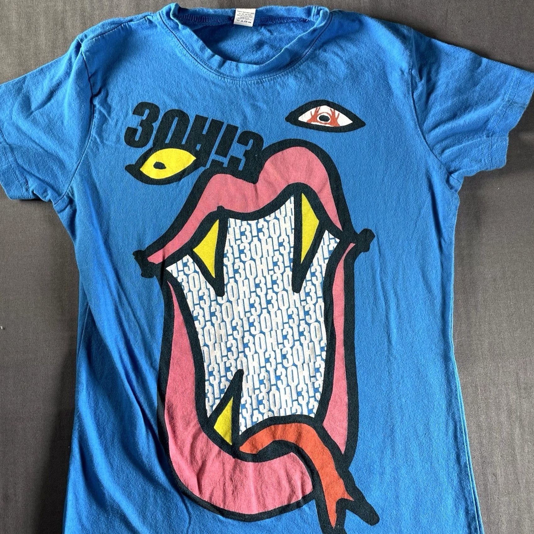 Logo 7 VINTAGE 3OH!3 T-Shirt Small S Blue Concert Tour 2007 Crunk 303 Logo Band Womens Shirts Size S / US 4 / IT 40 - 2 Thumbnail