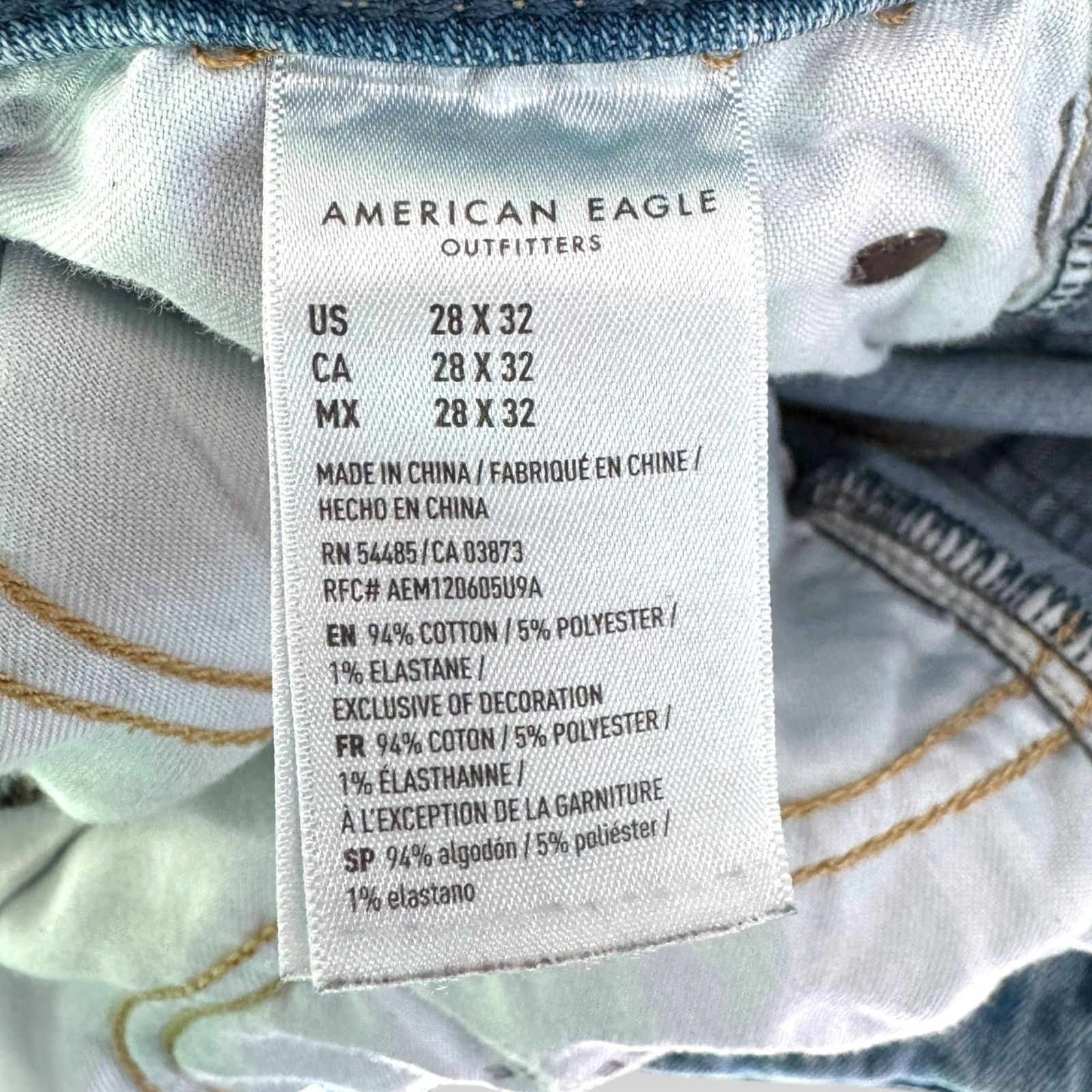 American Eagle Outfitters American Eagle Slim Straight Flex Jeans Men's 28x32 Size US 28 / EU 44 - 9 Thumbnail