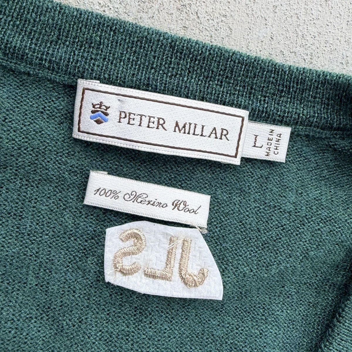 Peter Millar Peter Millar 100% Merino Wool Sweater Vest Men Large Green Size US L / EU 52-54 / 3 - 3 Thumbnail
