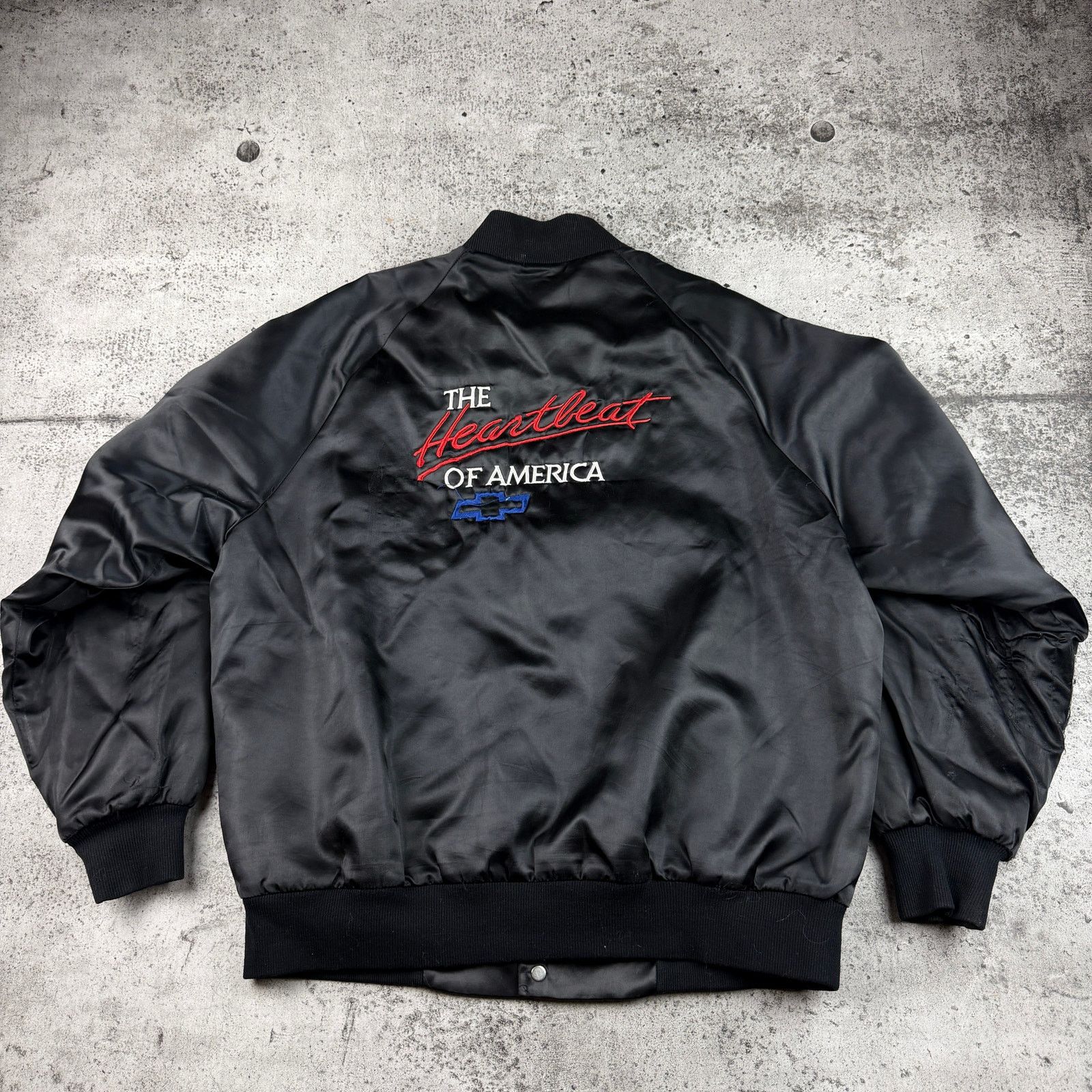 Chevrolet × Vintage Vintage Chevy Bomber jacket The Heartbeat of America Size L Size US L / EU 52-54 / 3 - 9 Thumbnail