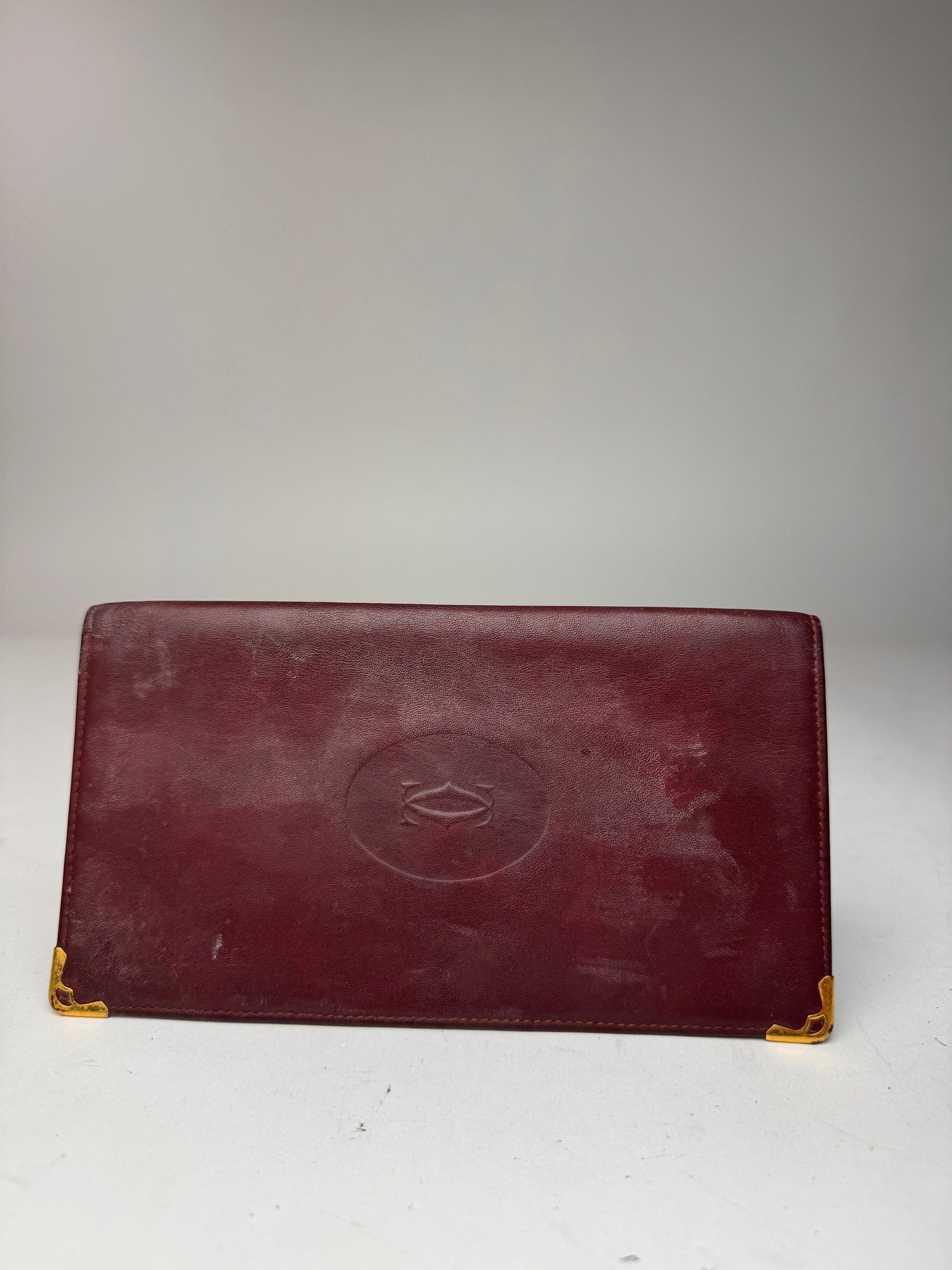 Cartier Vintage Leather Card a holder Burgundy Size ONE SIZE - 1 Thumbnail