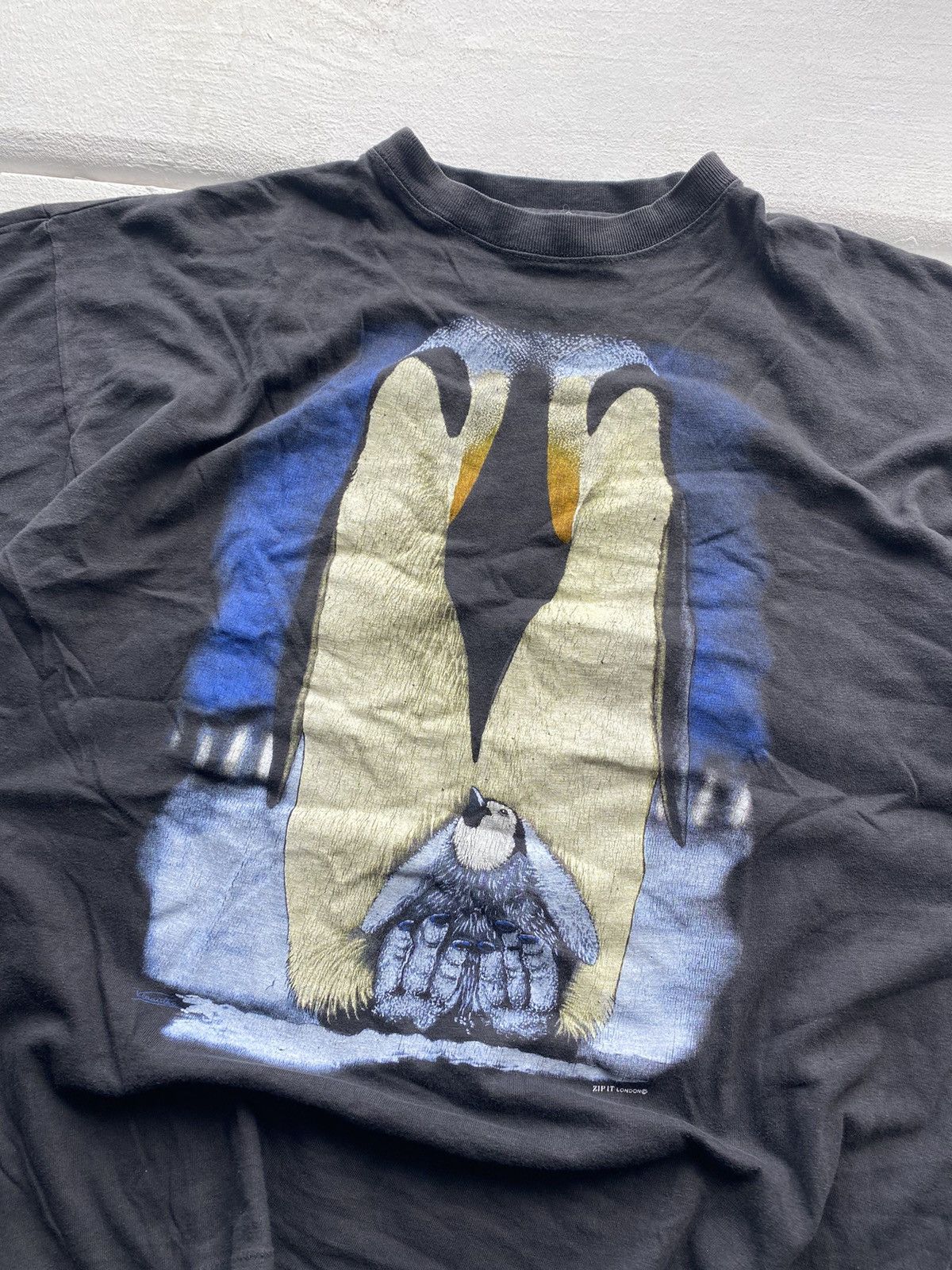 Other × Vintage 90s🔥Save The Penguin Humor Zip It Pink Floyd Style T shirt Size US XL / EU 56 / 4 - 2 Thumbnail