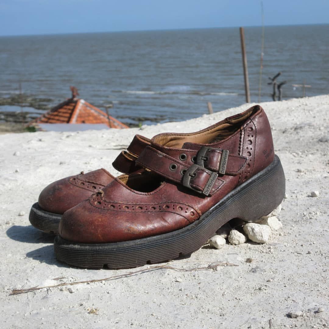 Dr. Martens × Vintage Vintage Dr Martens Maryjane brown wingtip made In England Size US 5.5 / EU 38 - 6 Thumbnail