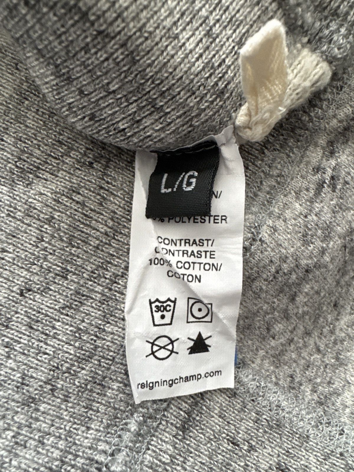 Reigning Champ Light Grey Cotton Blend Hoodie Size US L / EU 52-54 / 3 - 9 Thumbnail