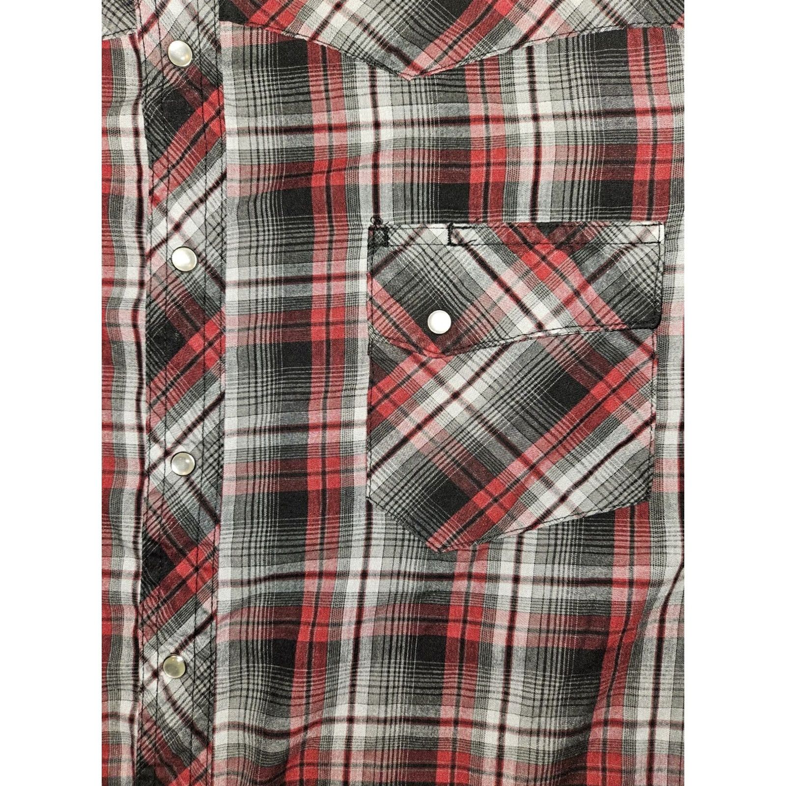 Wrangler Wrangler Shirt Mens 2XL Red Wrancher Pearl Snap Men Plaid Long Sleeve Western Size US XXL / EU 58 / 5 - 5 Thumbnail