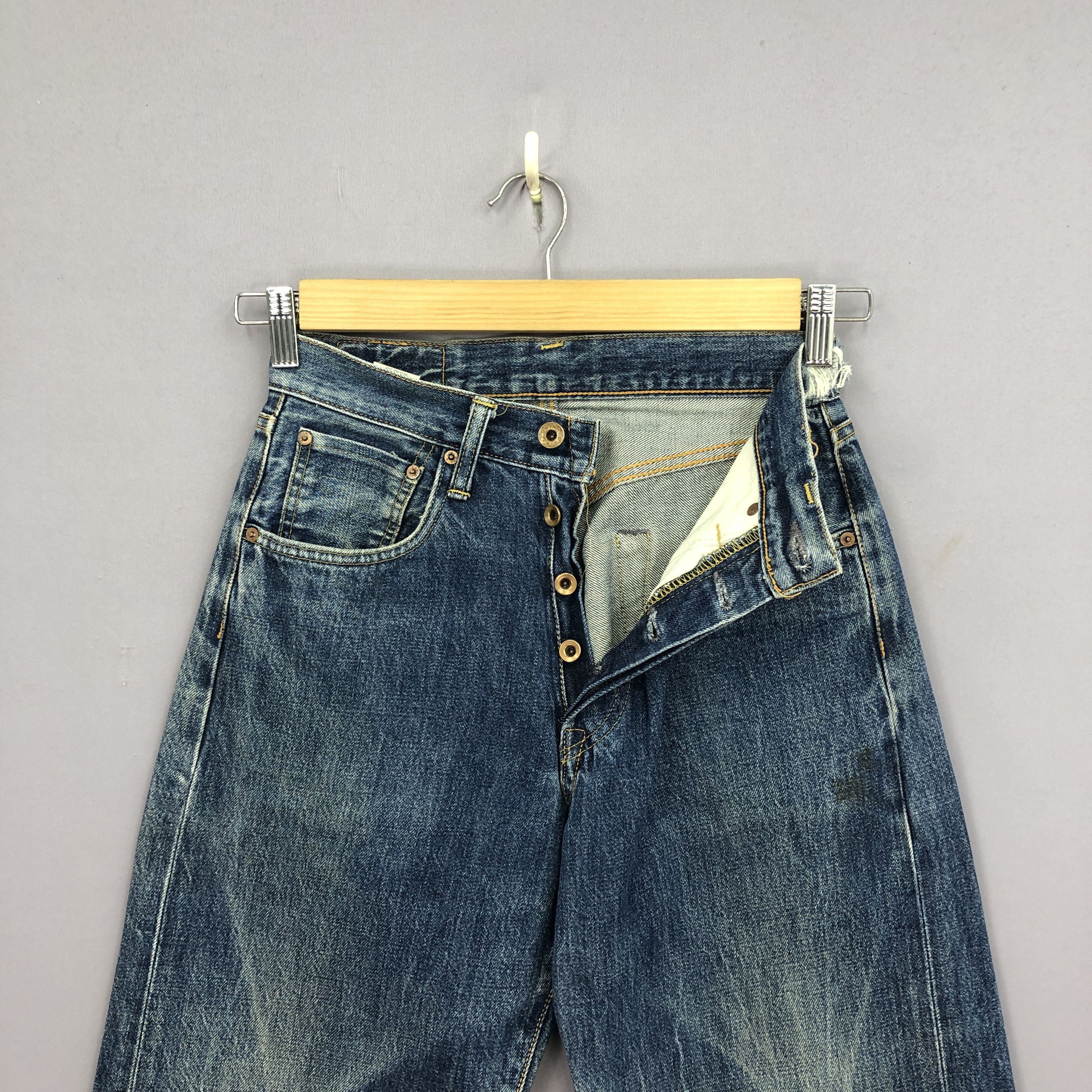 Japanese Brand Vintage Y2K Japanese Redline Jeans Stone Wash Faded Denim Size 26" / US 2 / IT 38 - 6 Thumbnail