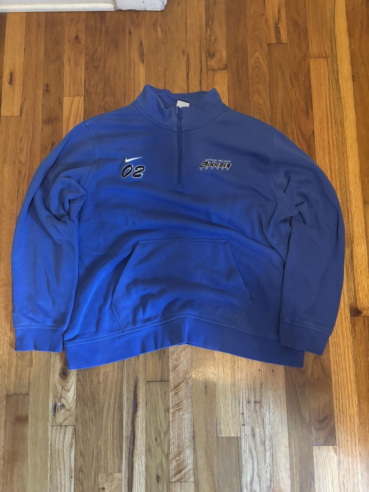 Nike Blue Nike Soccer Quarter Zip Sweater Size US XL / EU 56 / 4 - 1 Thumbnail