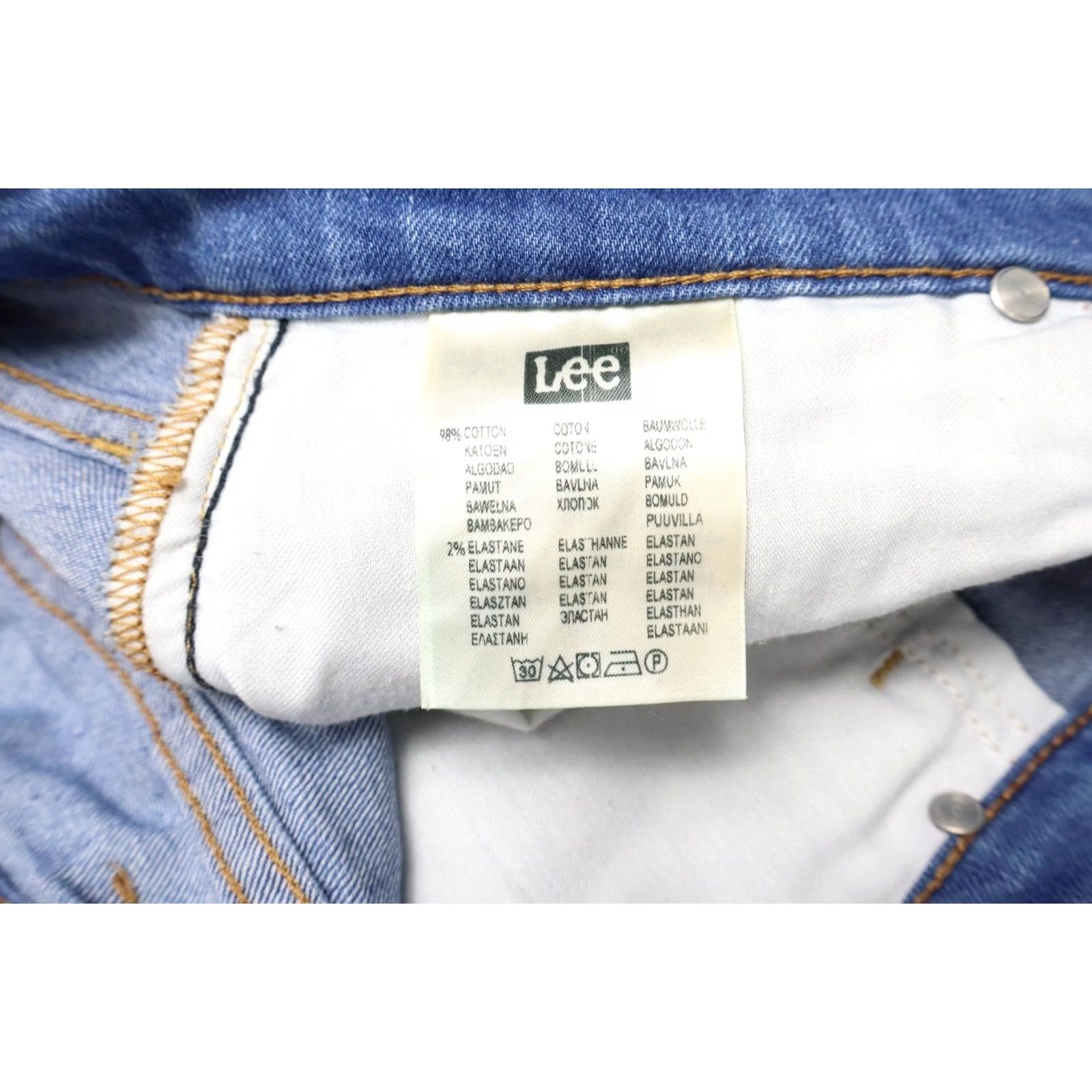 Lee LEE Luke Jeans Men's W29/L34 Blue Denim Slim Zip Fly Stretched Whiskers Size US 29 - 6 Thumbnail
