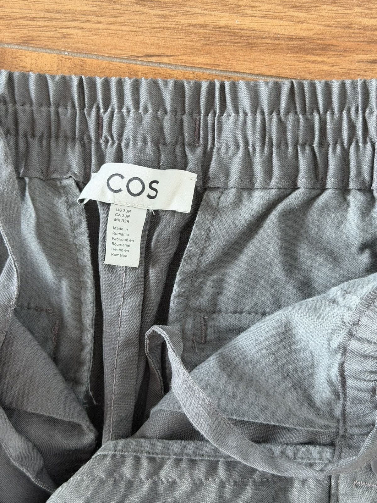 Cos COS Grey Elastic Waist Trousers (Size 33) Size US 30 / EU 46 - 5 Thumbnail
