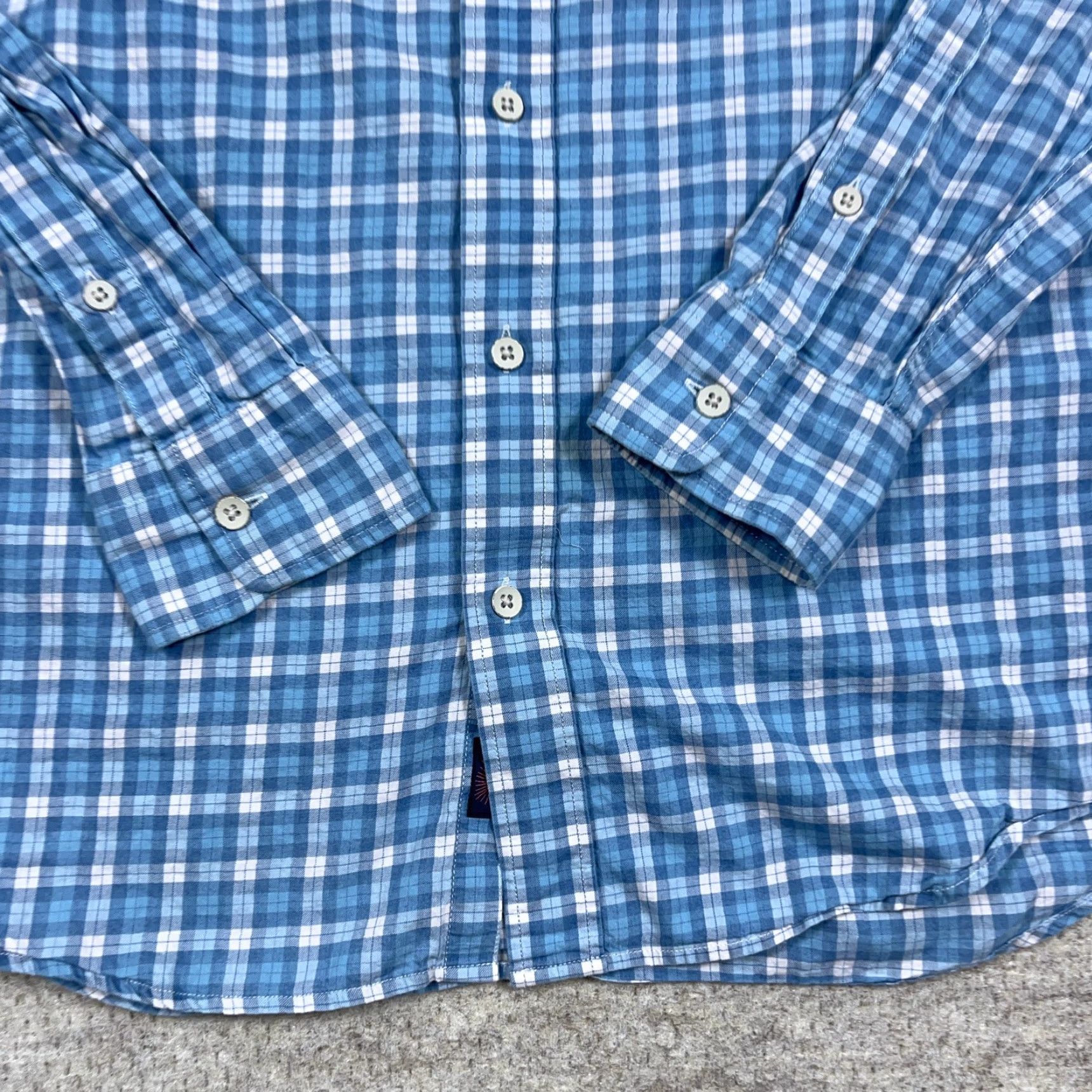Faherty Faherty Shirt Men Small Blue Plaid Button-Up Lightweight Flannel Camp Adult Size US S / EU 44-46 / 1 - 4 Thumbnail