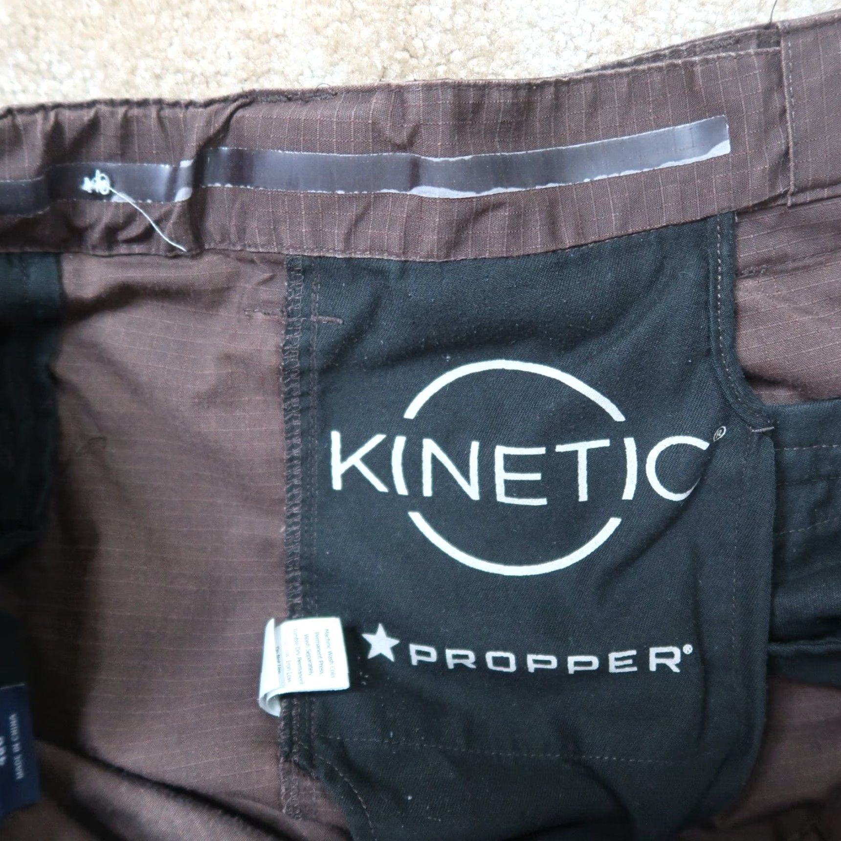 Propper VINTAGE Propper Cargo Pants Men's 46x33 Brown Pants Stretch Kinetic Ripstop Size US 30 / EU 46 - 4 Thumbnail