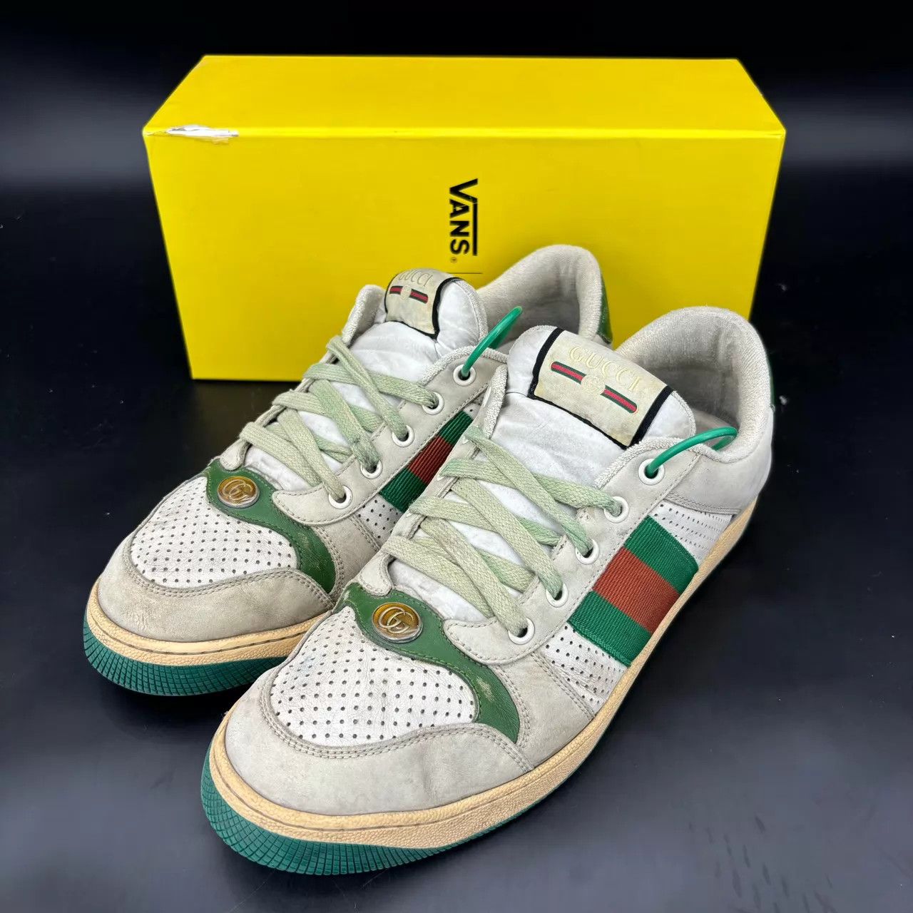 Gucci Gucci Dirty Sneakers Gray Green 43.5 Size US 10.5 / EU 43-44 - 1 Thumbnail