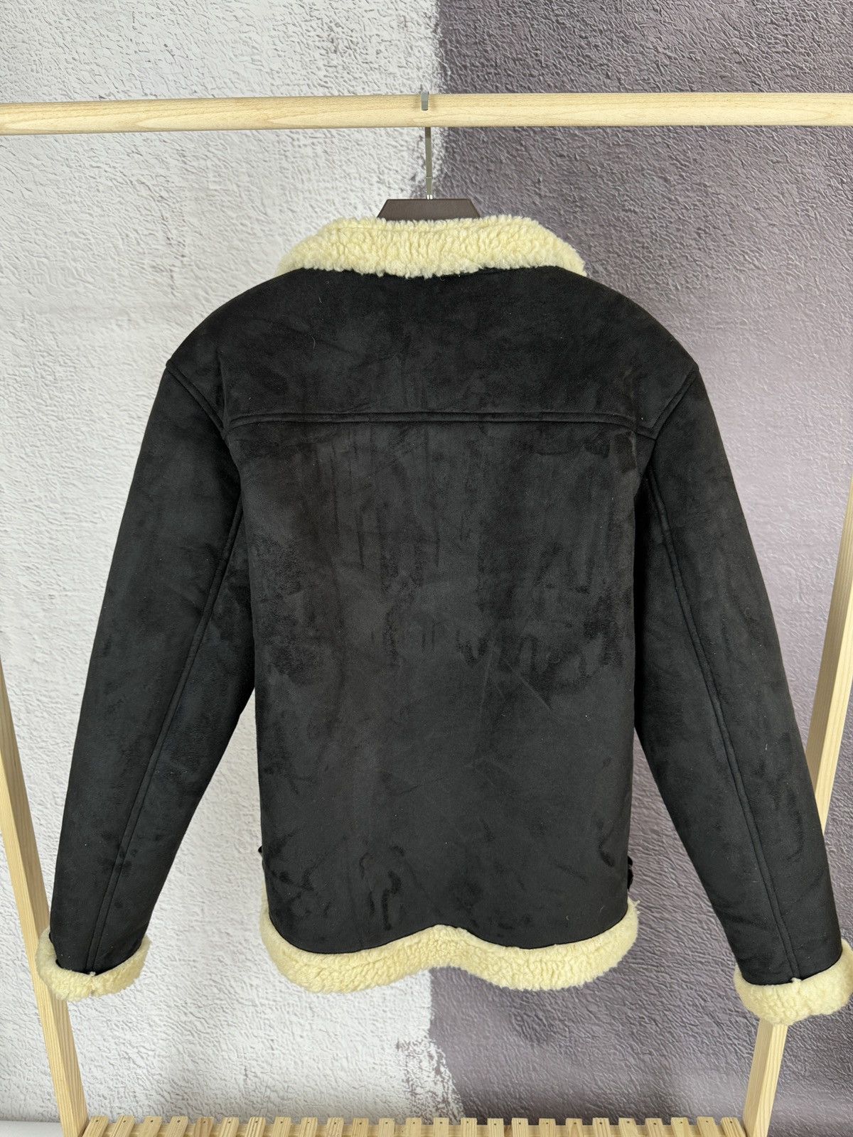 Japanese Brand Vintage Black Faux Leather Suede shearling jacket size L-XL Size US L / EU 52-54 / 3 - 12 Thumbnail