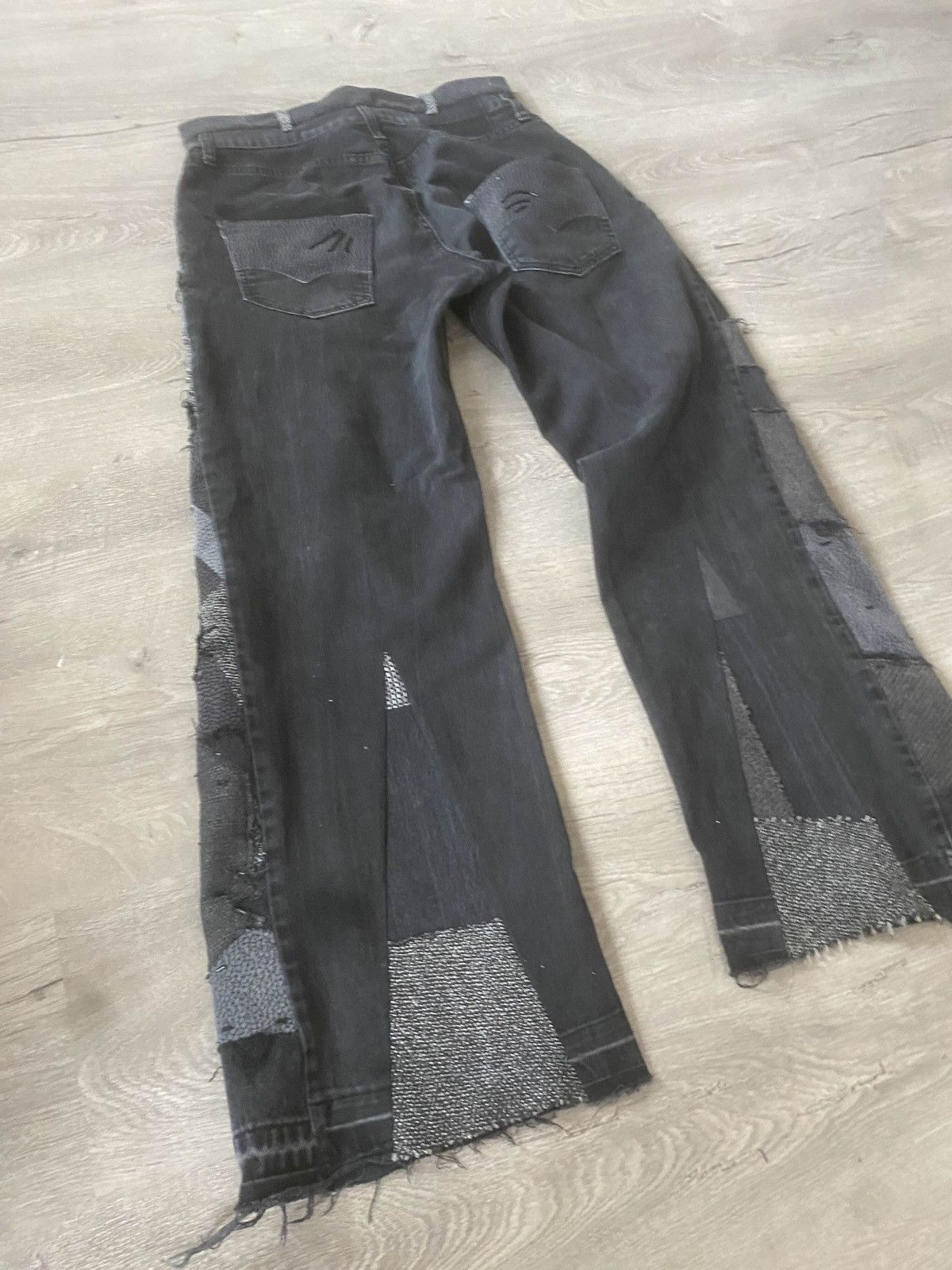 Handmade Jeans with Pearls & Leopard Waistband Size US 32 / EU 48 - 12 Thumbnail