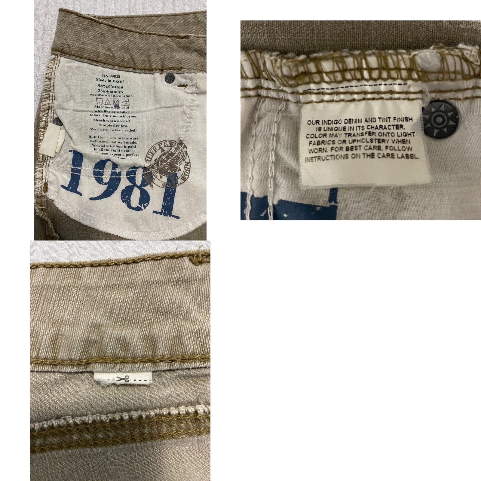 Vintage Ruff Hewn Jeans Womens 30×30 Brown - Jeans Shirt? Size 30" / US 8 / IT 44 - 9 Thumbnail