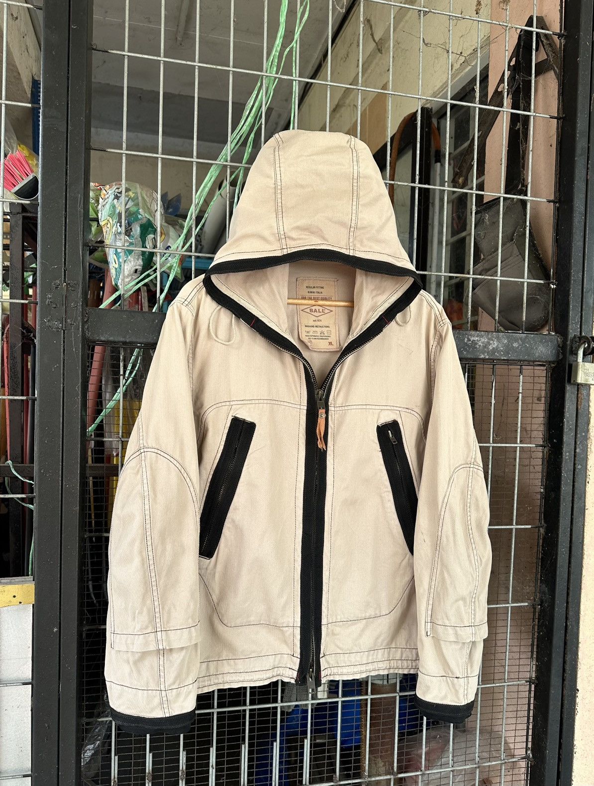 Vintage 👹Vintage Ball Hooded Utility Jacket Size US L / EU 52-54 / 3 - 5 Thumbnail