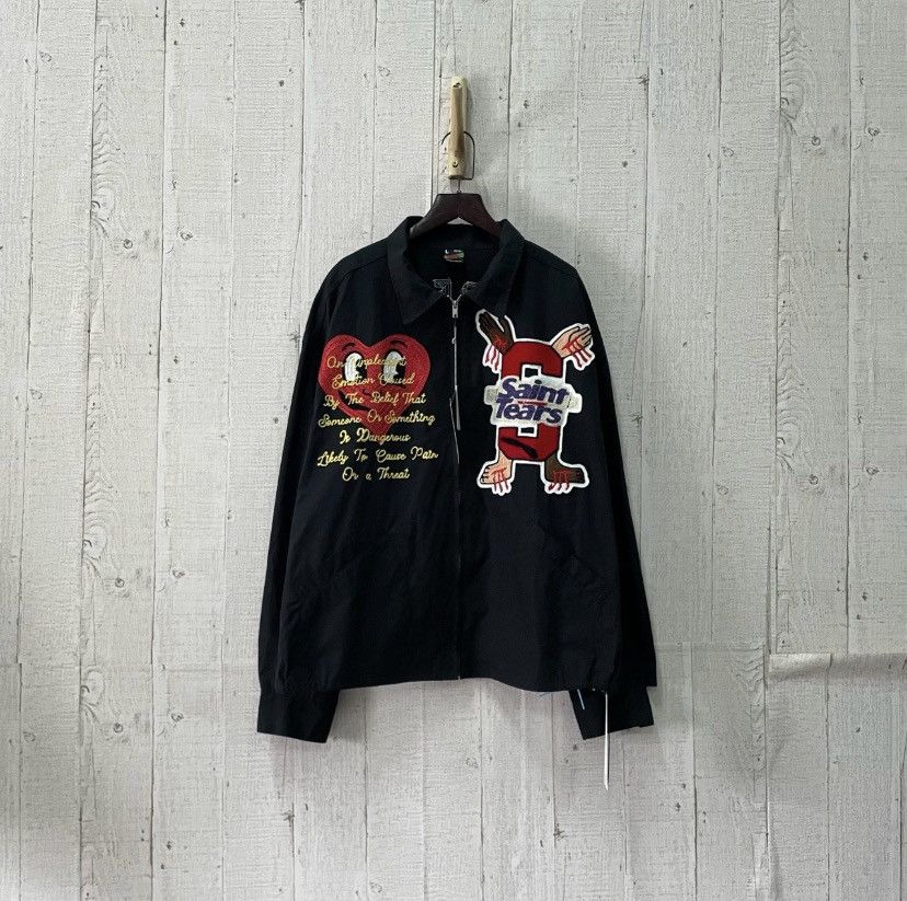 Stussy Denim Tears Suits Cardigan 黒S Denim Tears x Stussy Playing Card Suits Cardigan Black Men's
