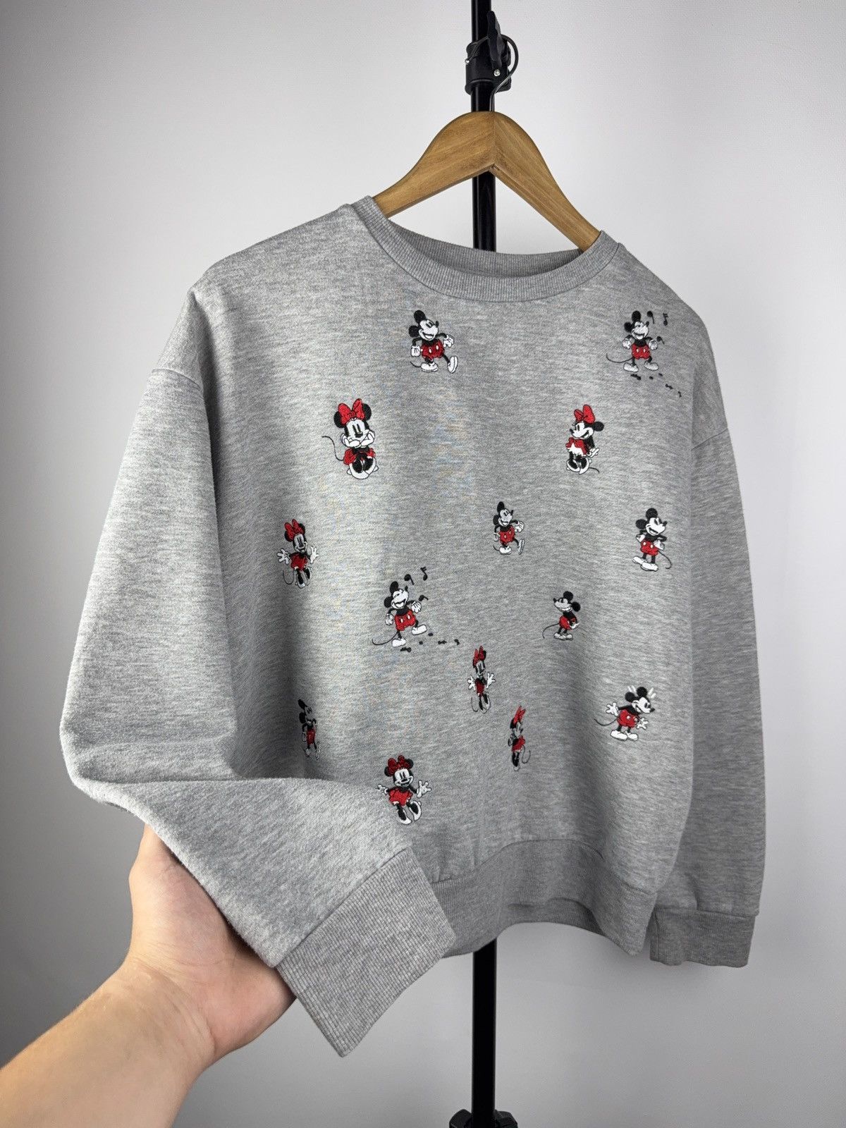 Mickey Mouse Vintage 00s Disney Multi Logo Micky / Mini Mouse Sweatshirt Size M / US 6-8 / IT 42-44 - 4 Thumbnail