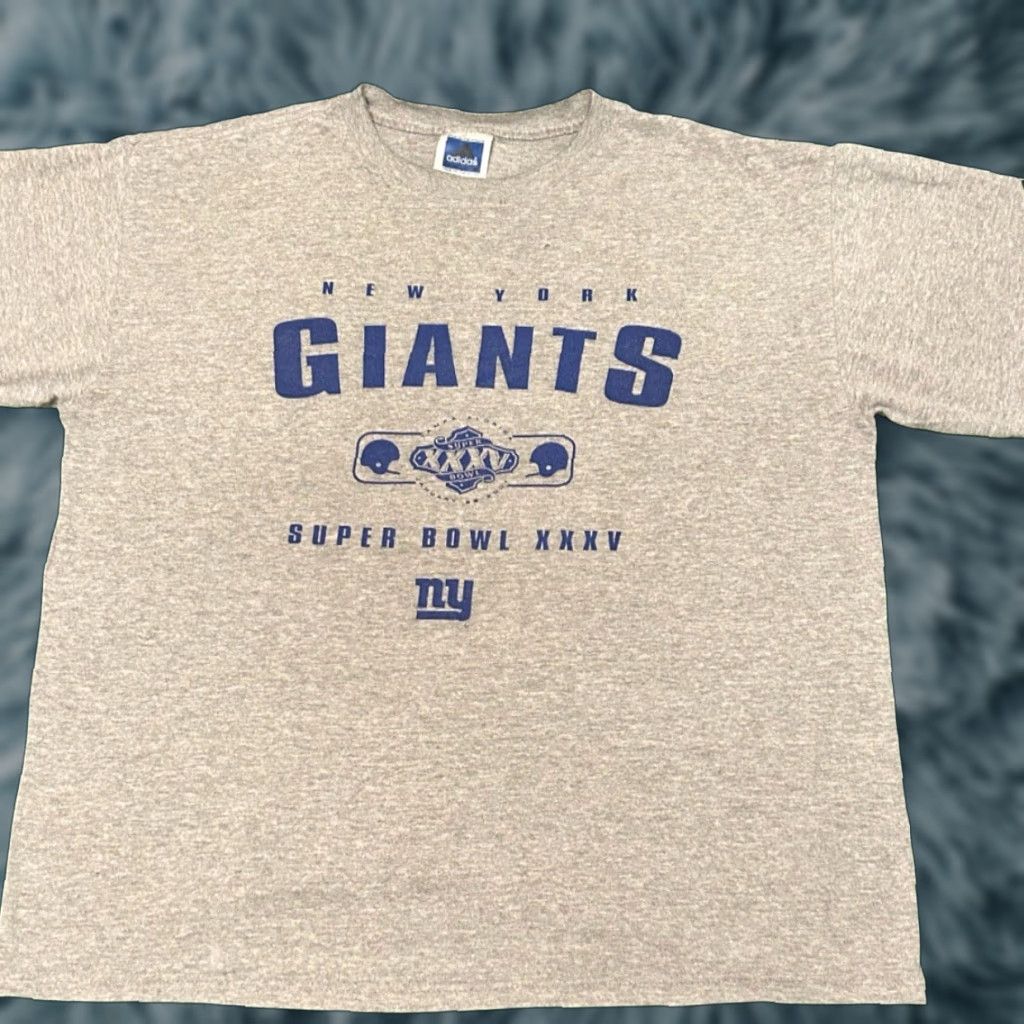 Adidas VINTAGE 90s Y2K New York Giants NFL Super Bowl 2001 VTG Adidas Shirt Mens L Gray Team 90s Sports Mens Size US L / EU 52-54 / 3 - 1 Thumbnail