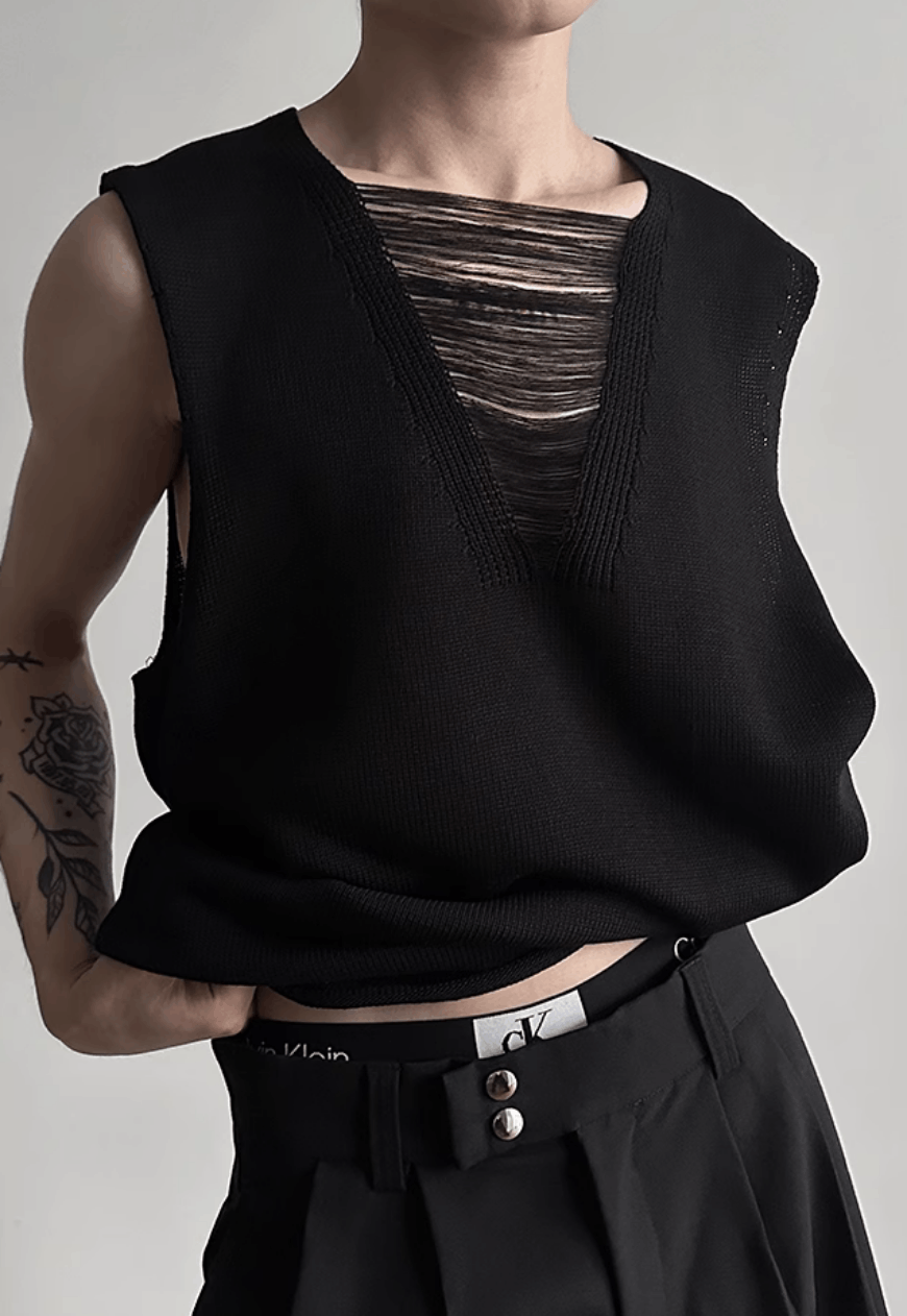 Other Men’s Neck design knitted Vest Size US M / EU 48-50 / 2 - 6 Thumbnail