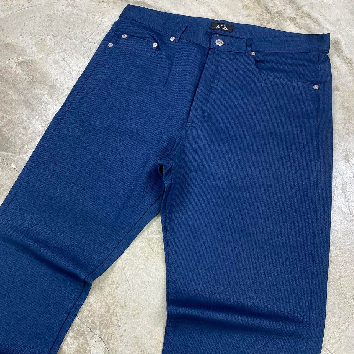 A.P.C. Jean Standard Indigo Ottoman Rib Pants Size US 32 / EU 48 - 2 Thumbnail
