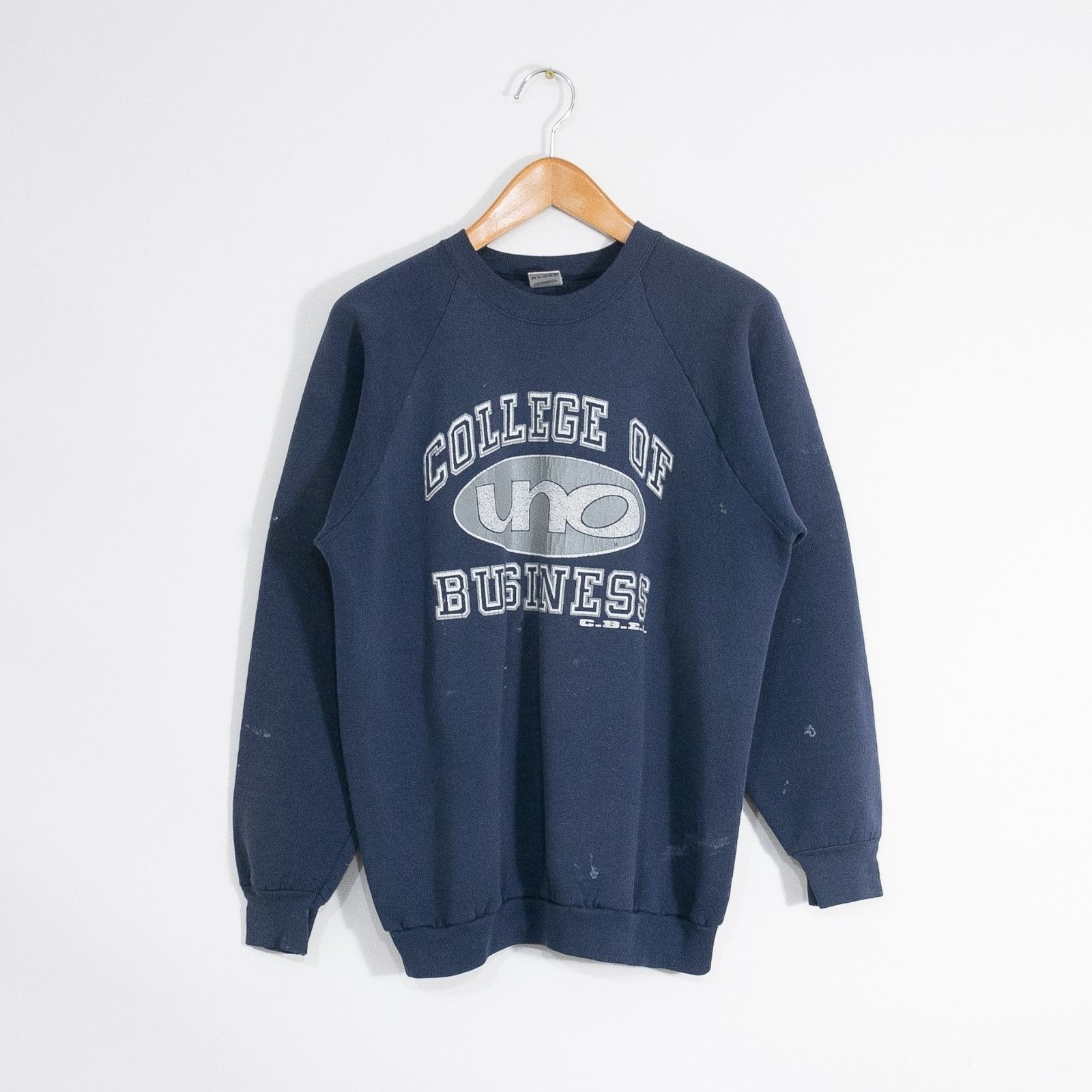 Vintage Vintage 90s University Nebraska Omaha Sweatshirt Mens XL Size US XL / EU 56 / 4 - 1 Thumbnail